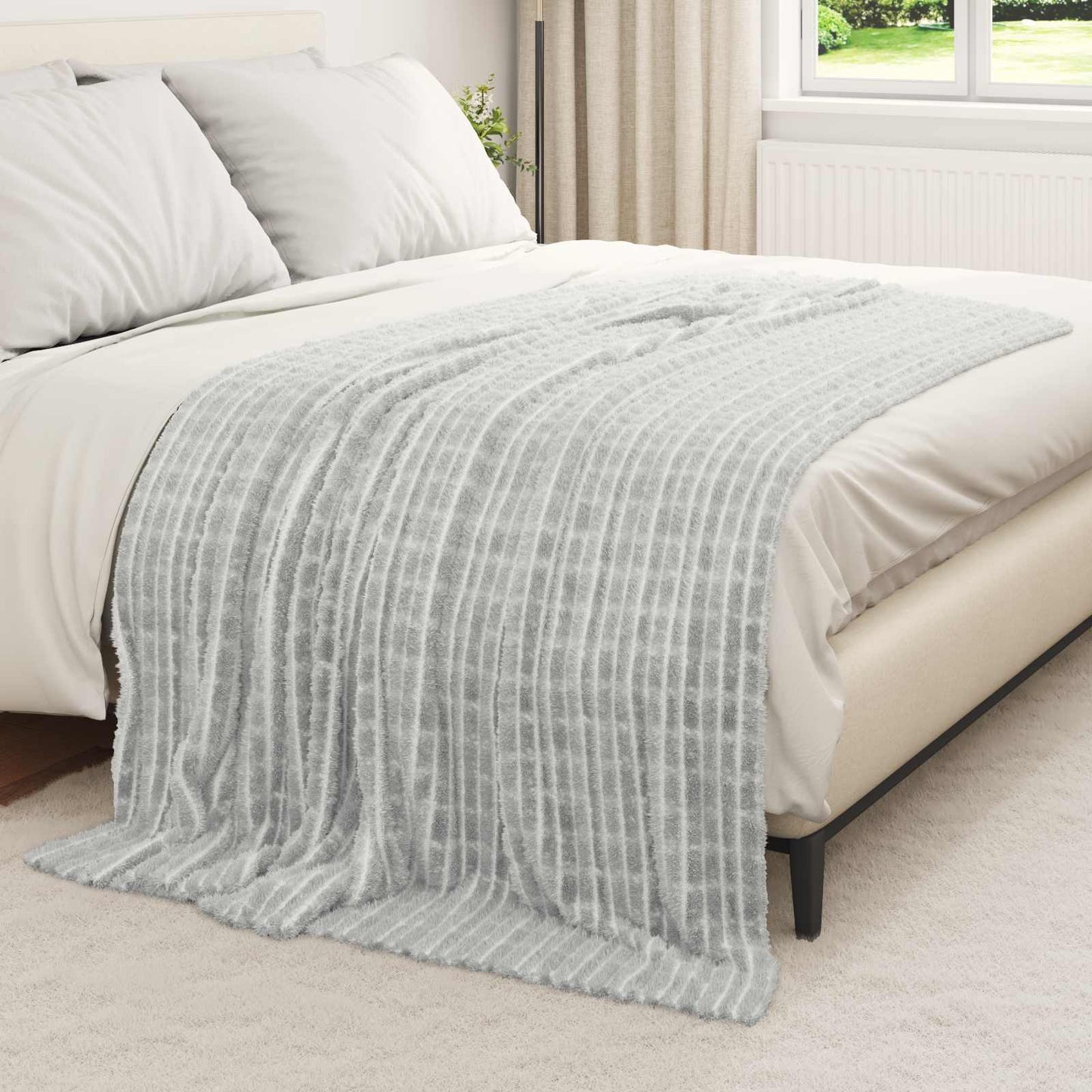 Couvertures polaires 6 pcs Gris 200 x 150 cm