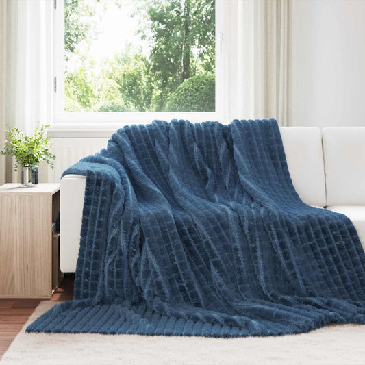 Wohndecken 6 pcs Marineblau 240 x 220 cm Fleece
