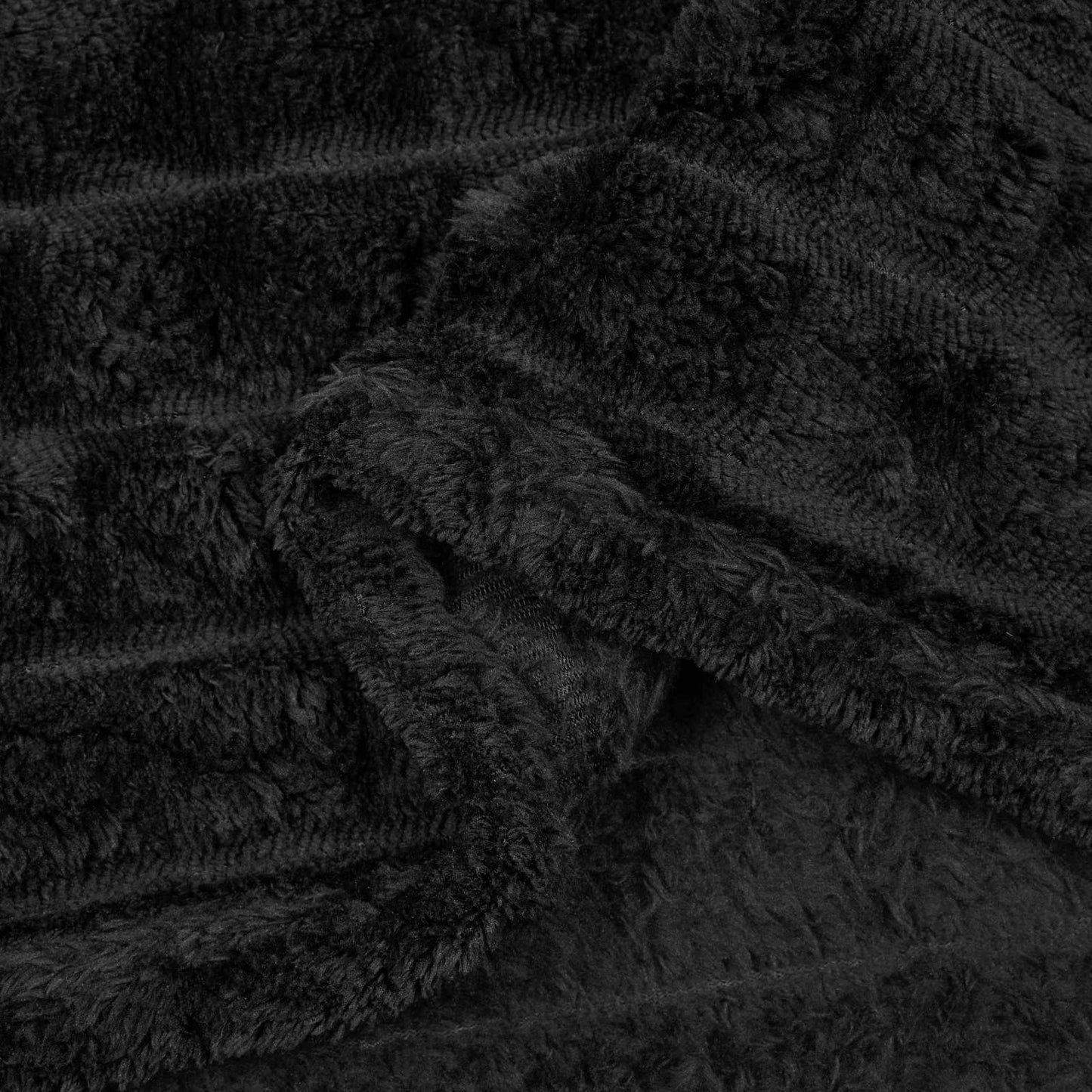Wohndecken 6 pcs Schwarz 200 x 150 cm Fleece
