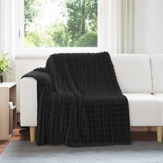 Wohndecken 6 pcs Schwarz 200 x 150 cm Fleece