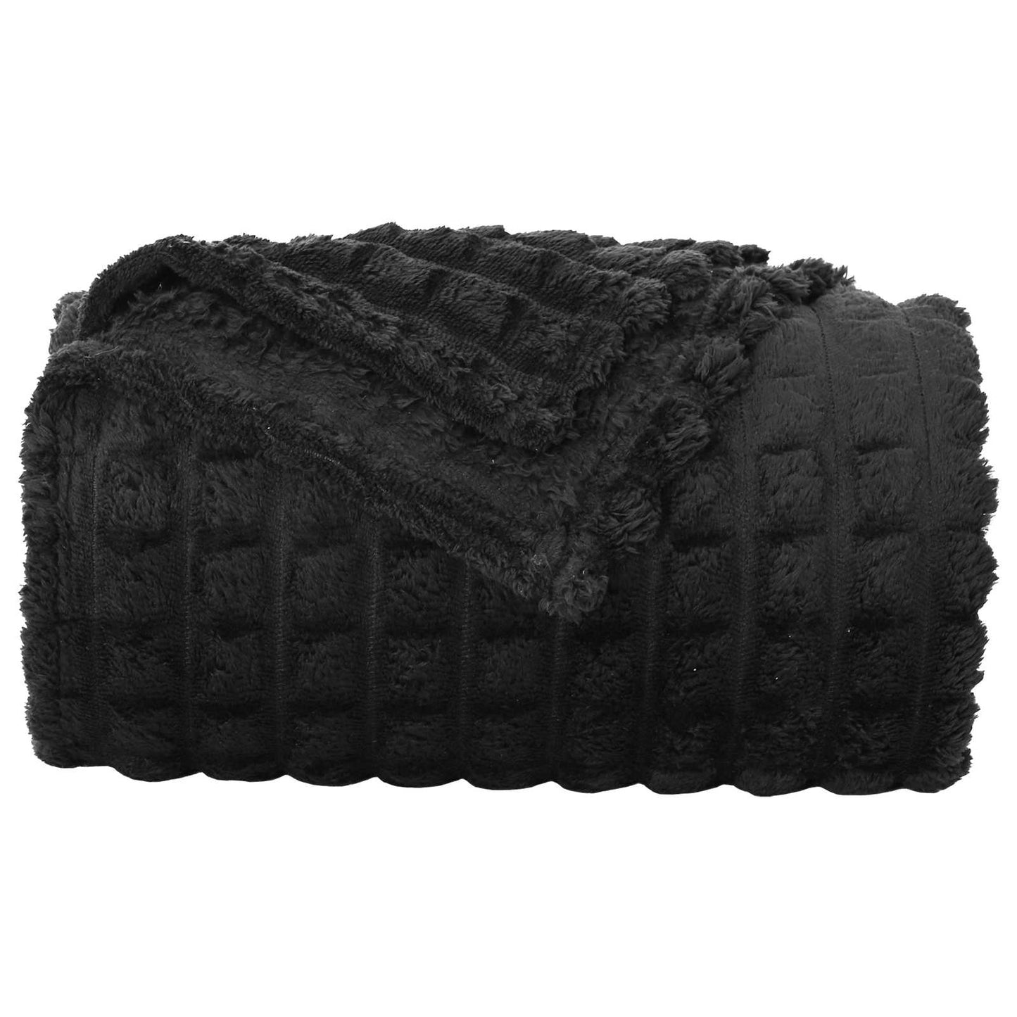 Wohndecken 6 pcs Schwarz 200 x 150 cm Fleece