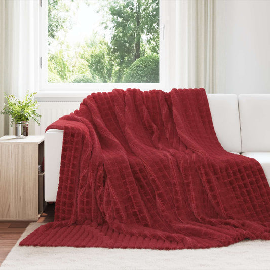 Wohndecken 6 pcs Bordeauxrot 270 x 240 cm Fleece
