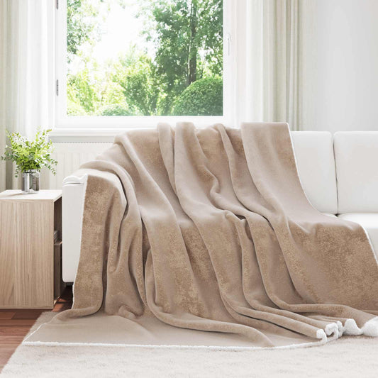 Überwurfdecke Kamel 220 x 240 cm Fleece