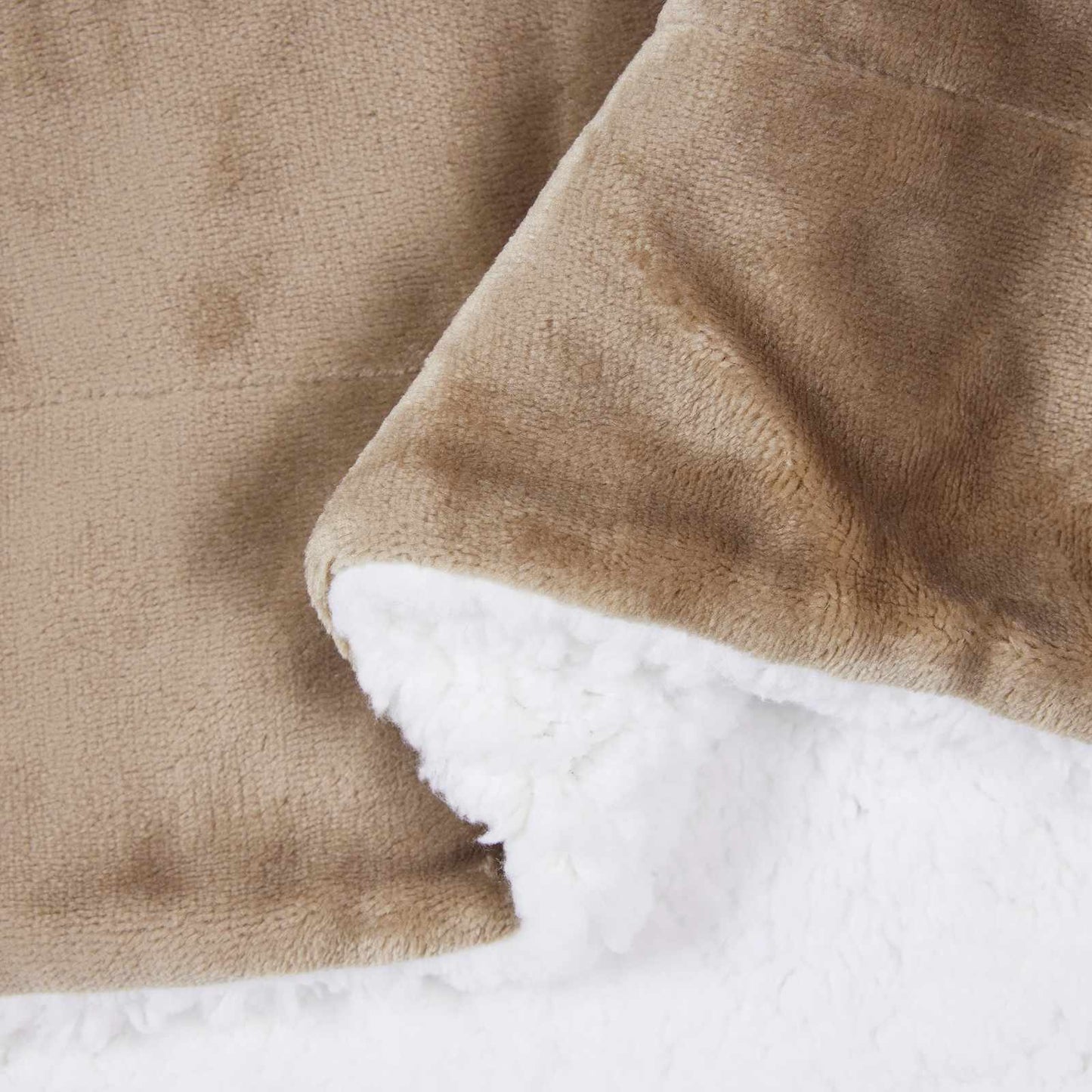 Überwurfdecke Kamel 240 x 270 cm Fleece