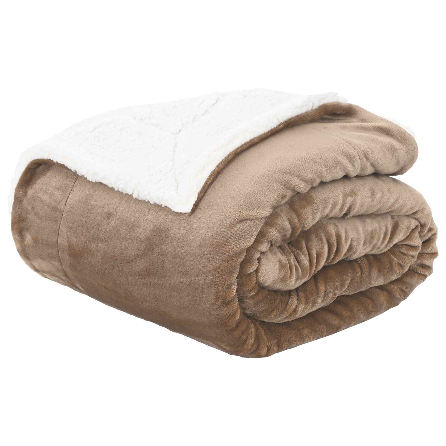Überwurfdecke Kamel 240 x 270 cm Fleece