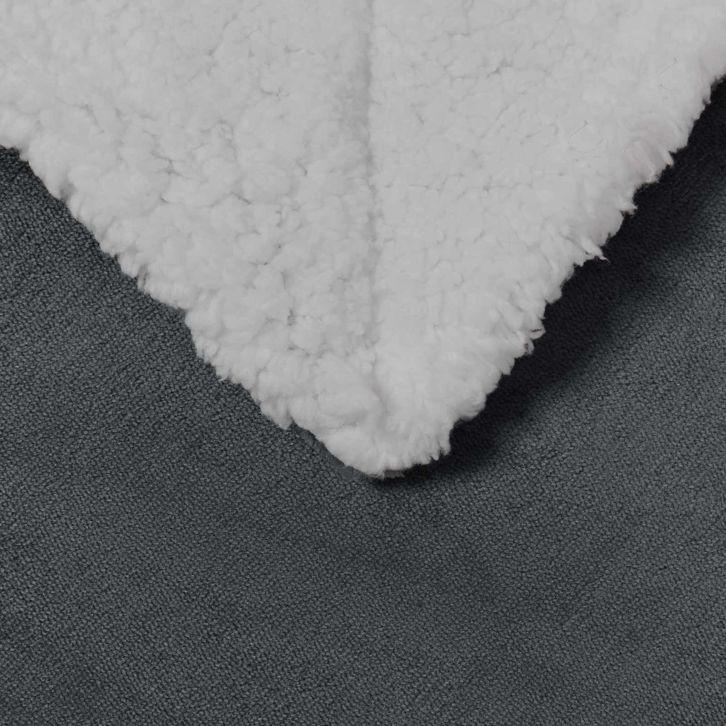 Throw Blanket Dark Grey 130 x 150 cm Fleece
