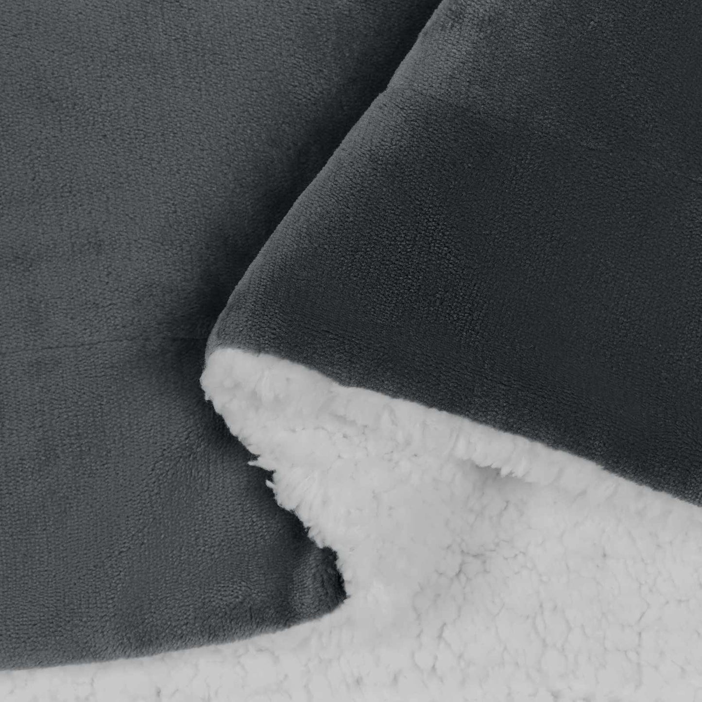 Throw Blanket Dark Grey 130 x 150 cm Fleece
