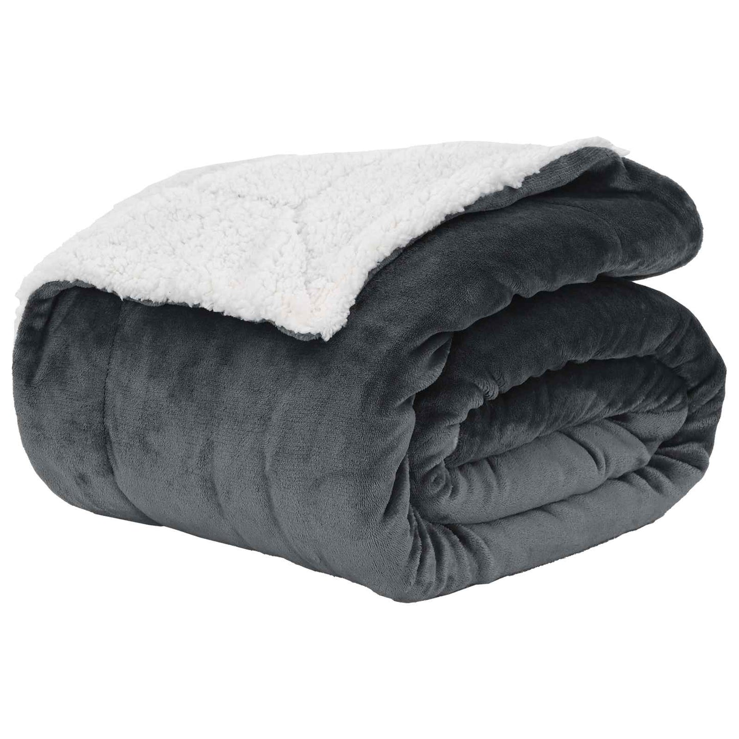 Throw Blanket Dark Grey 130 x 150 cm Fleece