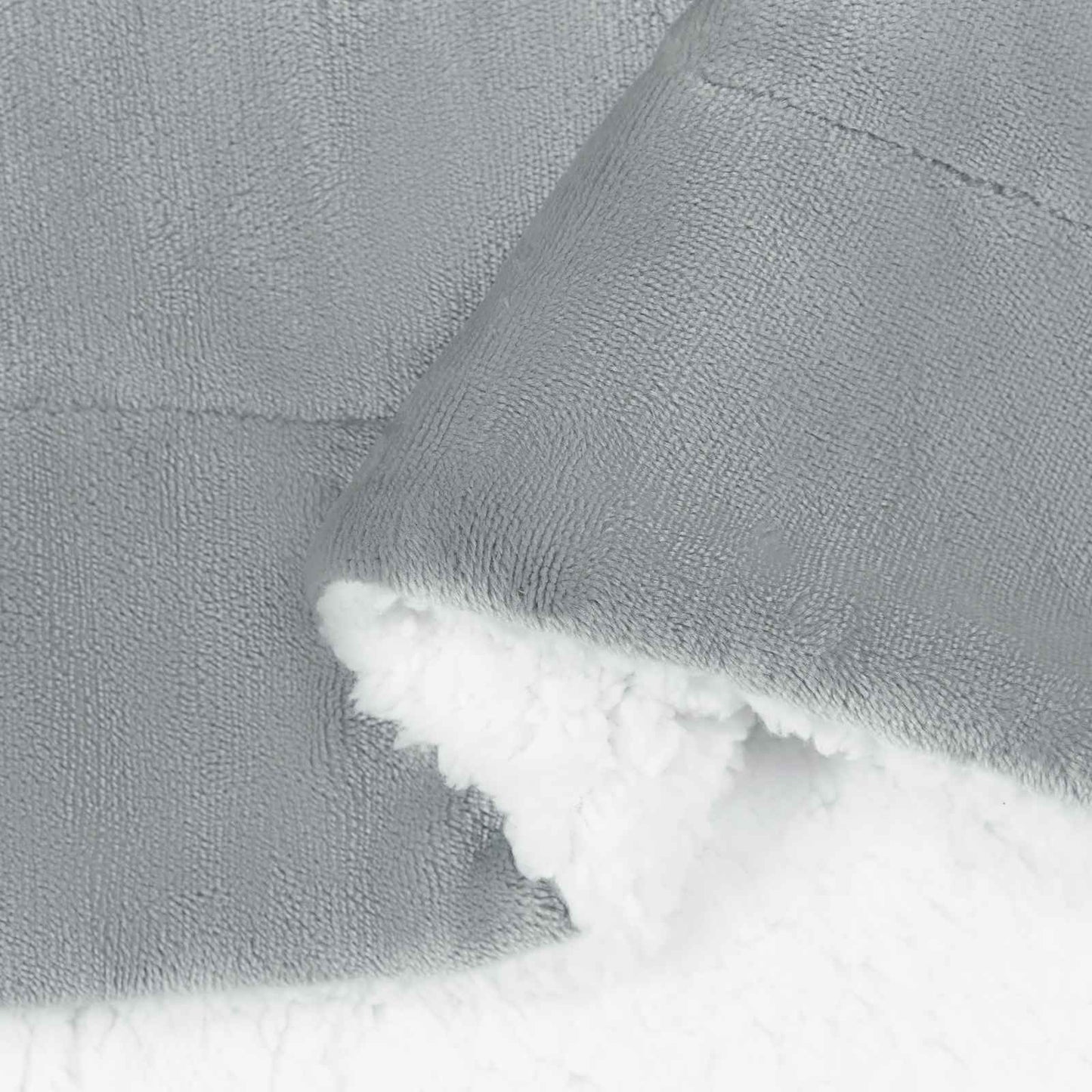 Throw Blanket Grey 220 x 240 cm Fleece