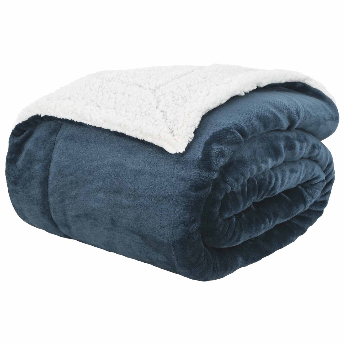 Überwurfdecke Marineblau 150 x 200 cm Fleece