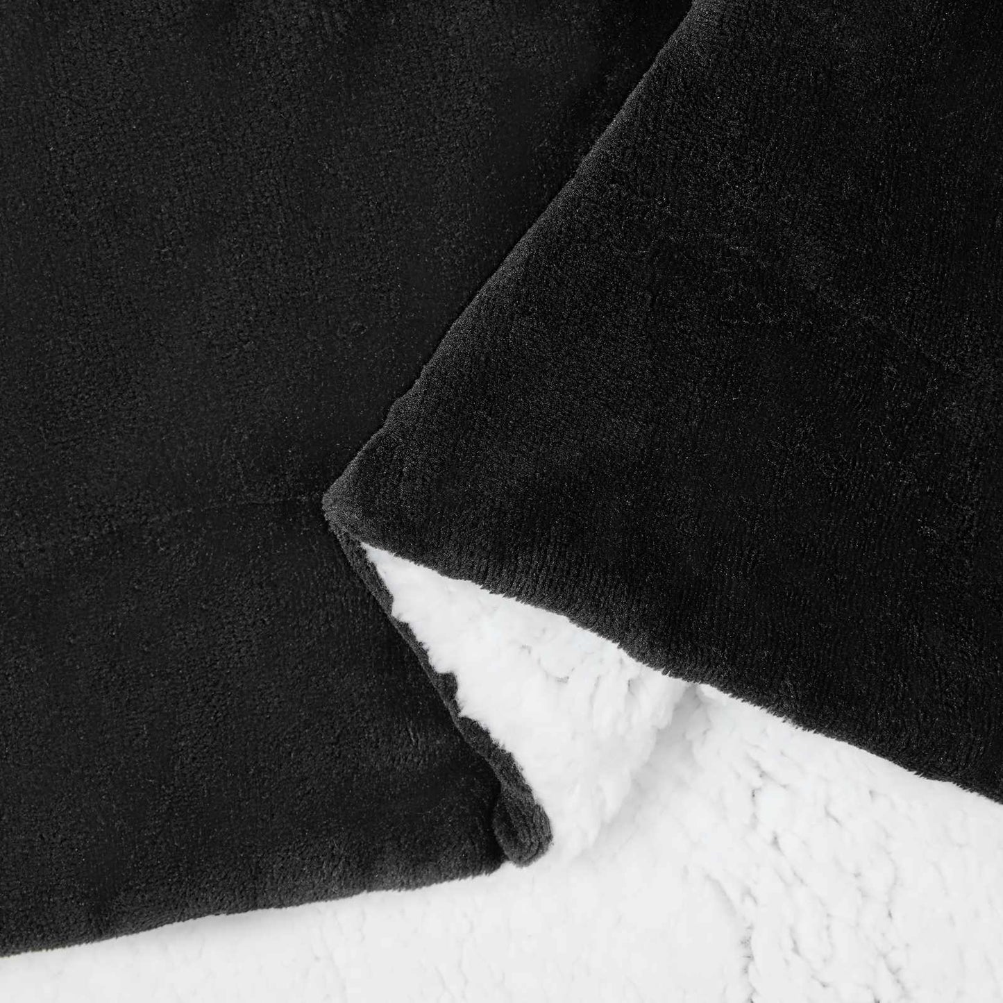 Black Throw Blanket 220 x 240 cm Fleece