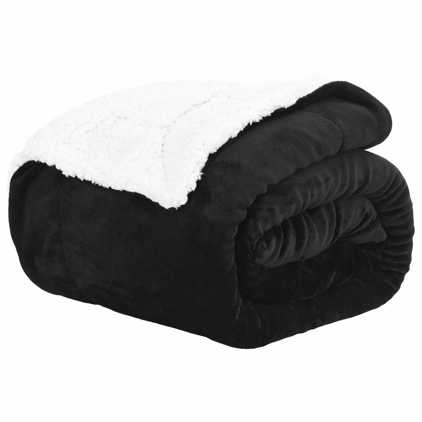 Black Throw Blanket 220 x 240 cm Fleece