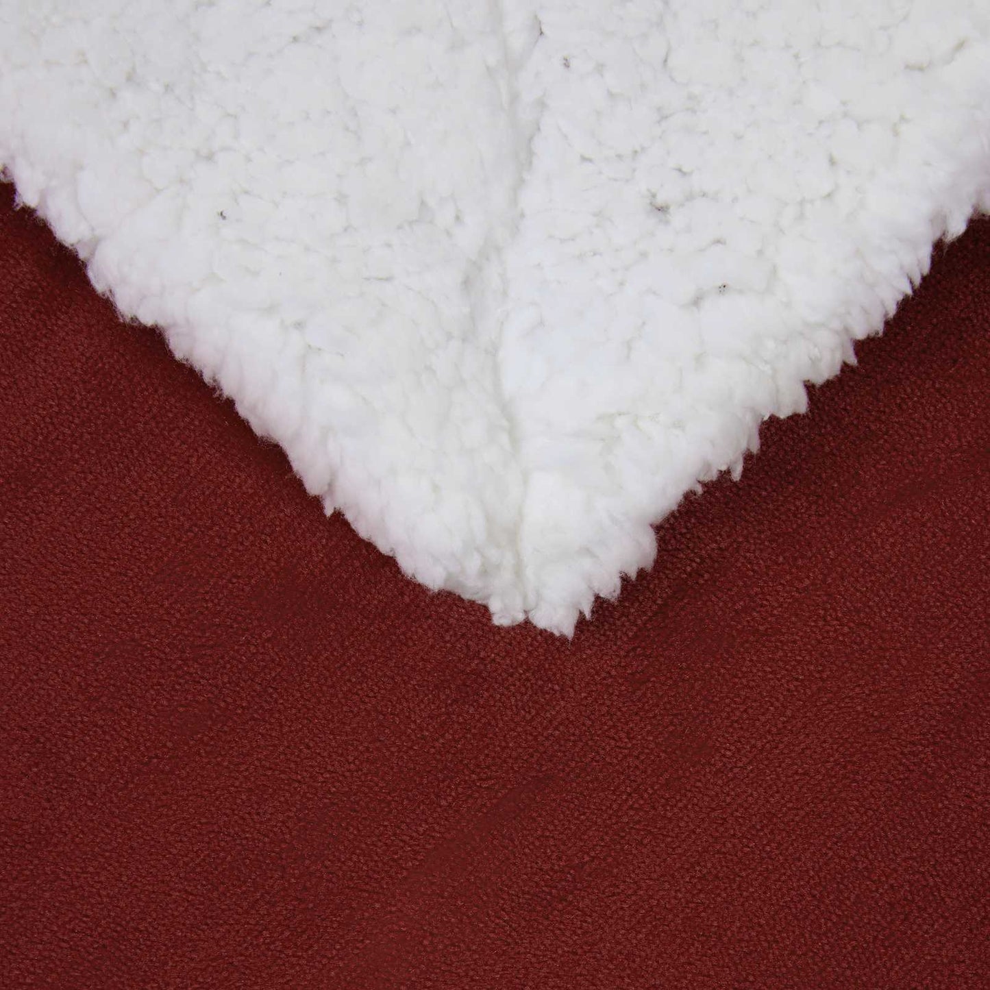 Überwurfdecke Bordeauxrot 220 x 240 cm Fleece