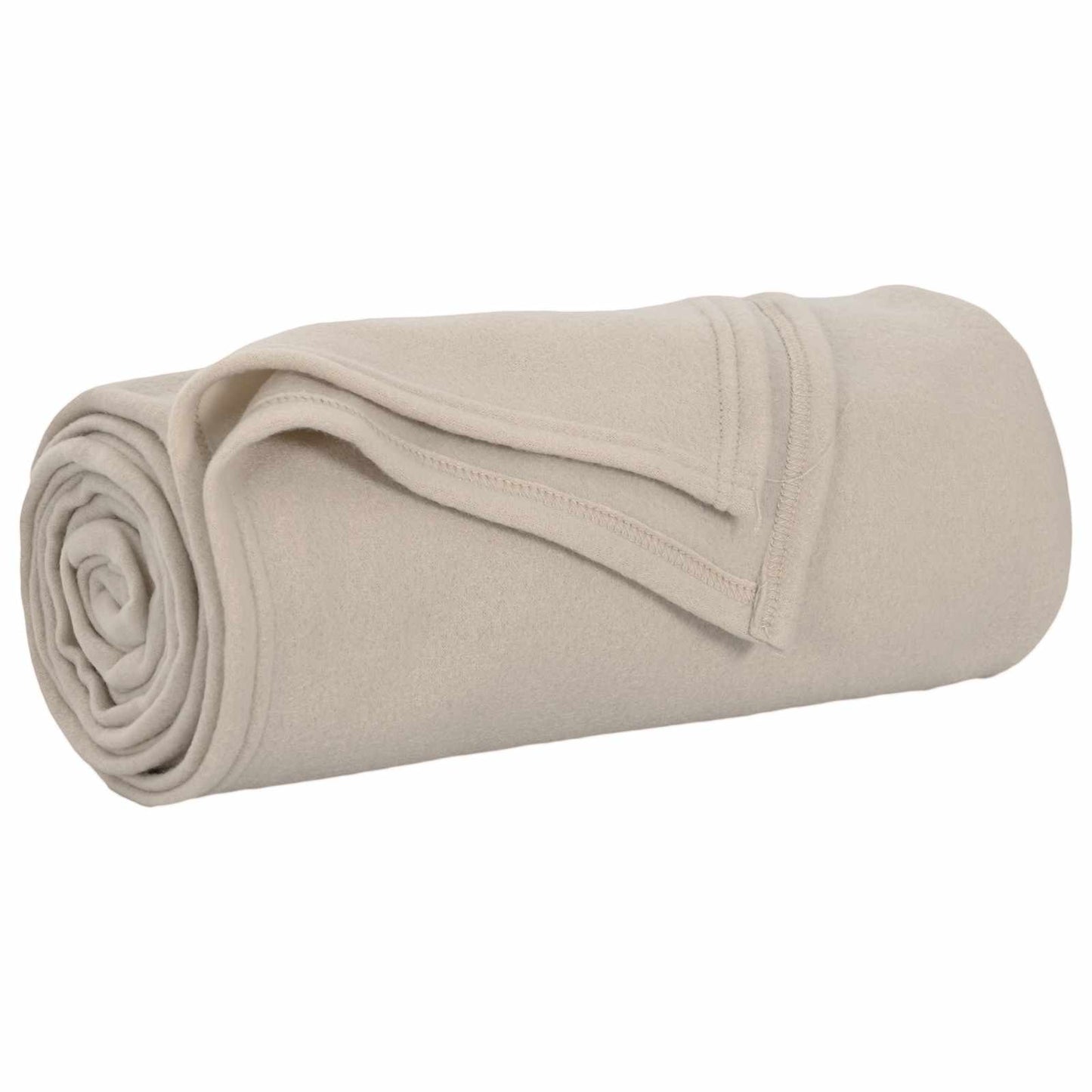 Throw Blanket Beige 170 x 130 cm Fleece
