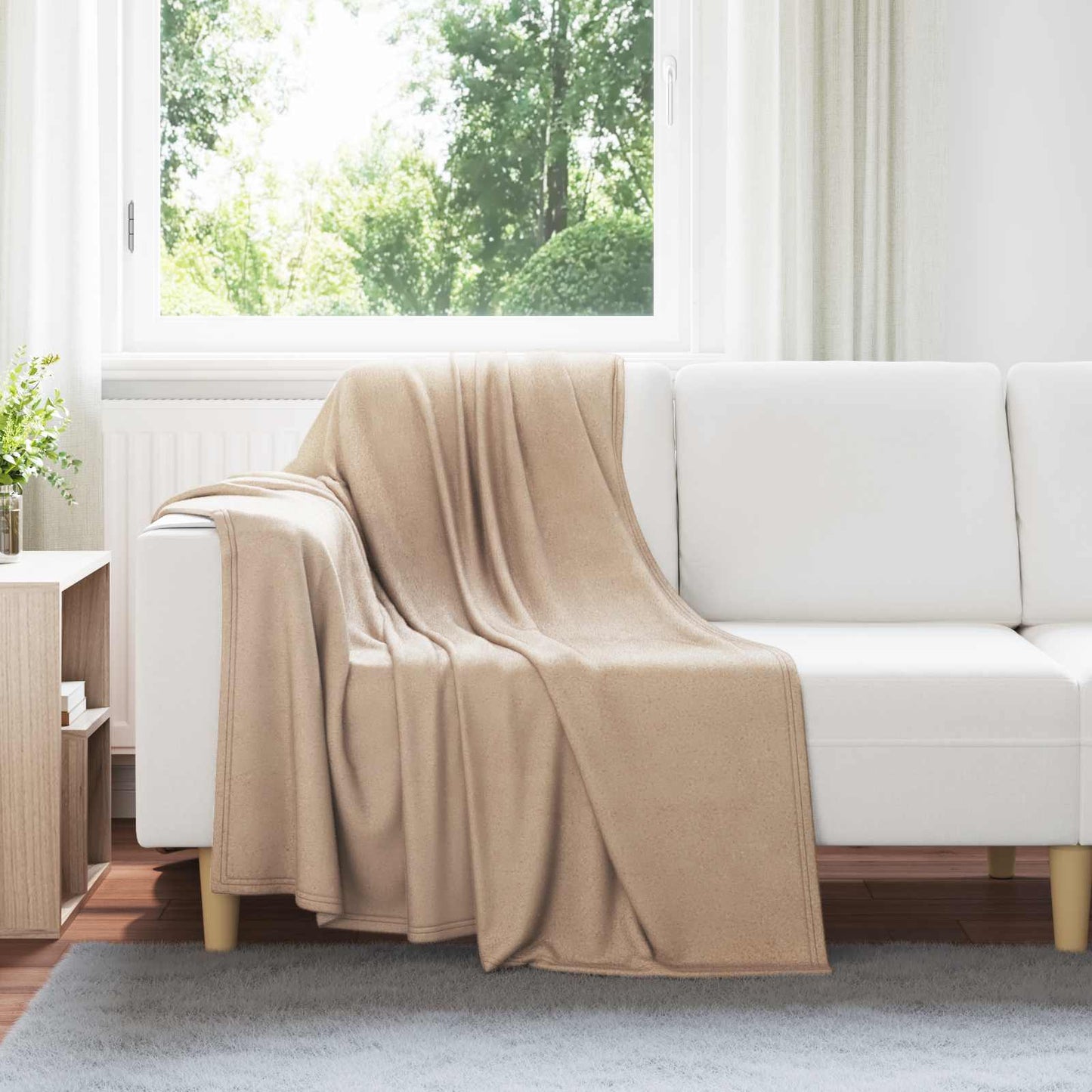 Camel Throw Blanket 170 x 130 cm Fleece