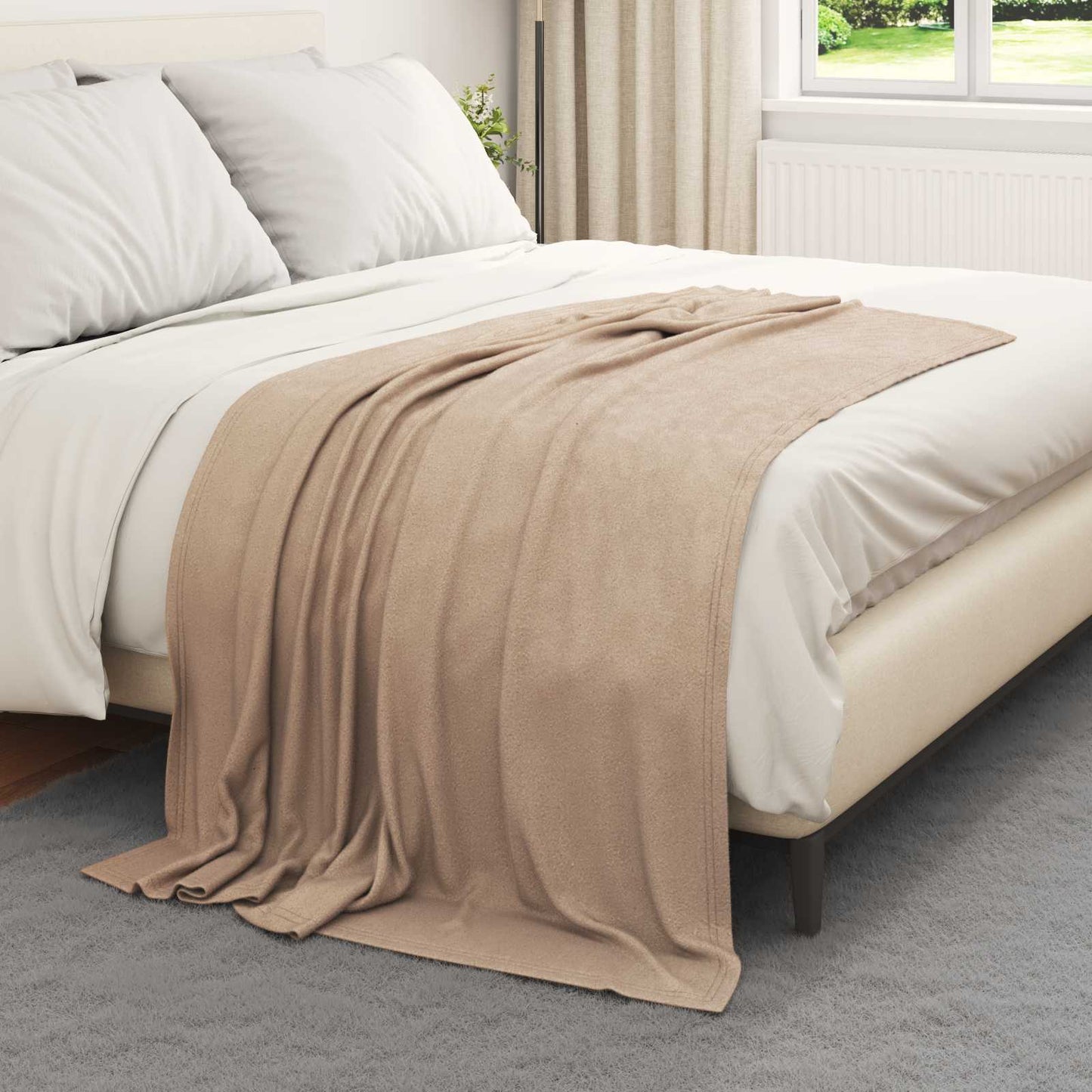 Camel Throw Blanket 170 x 130 cm Fleece