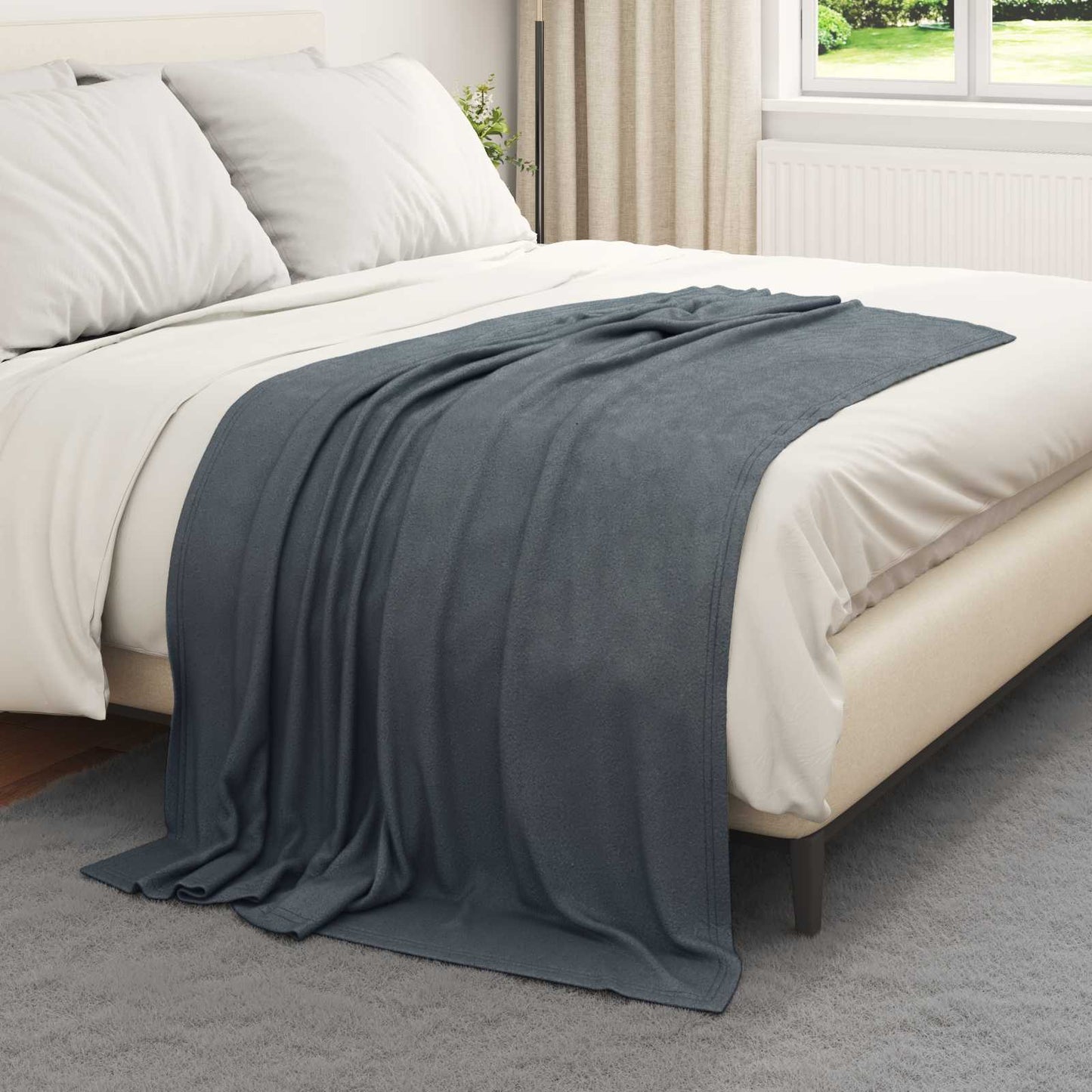 Wohndecken 6 pcs Dunkelgrau 170 x 130 cm Fleece