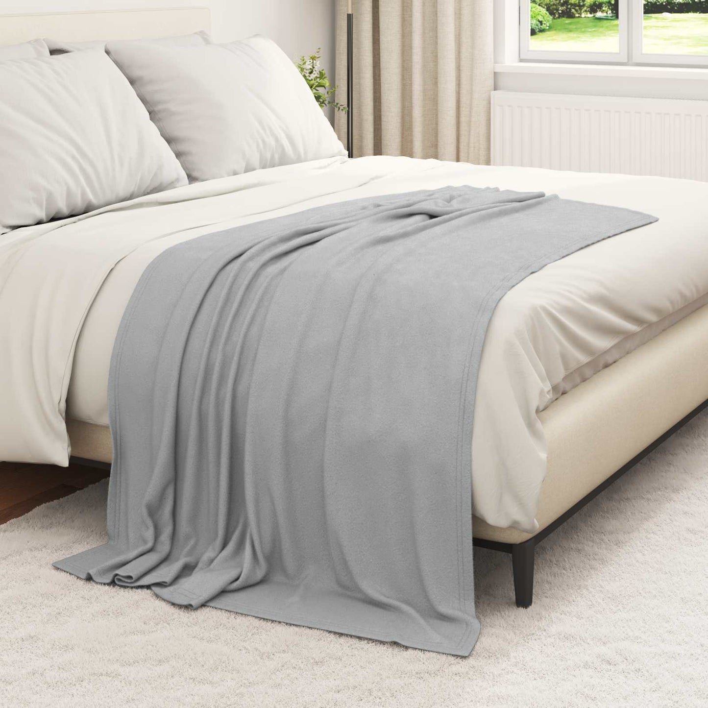 Wohndecken 6 pcs Grau 170 x 130 cm Fleece