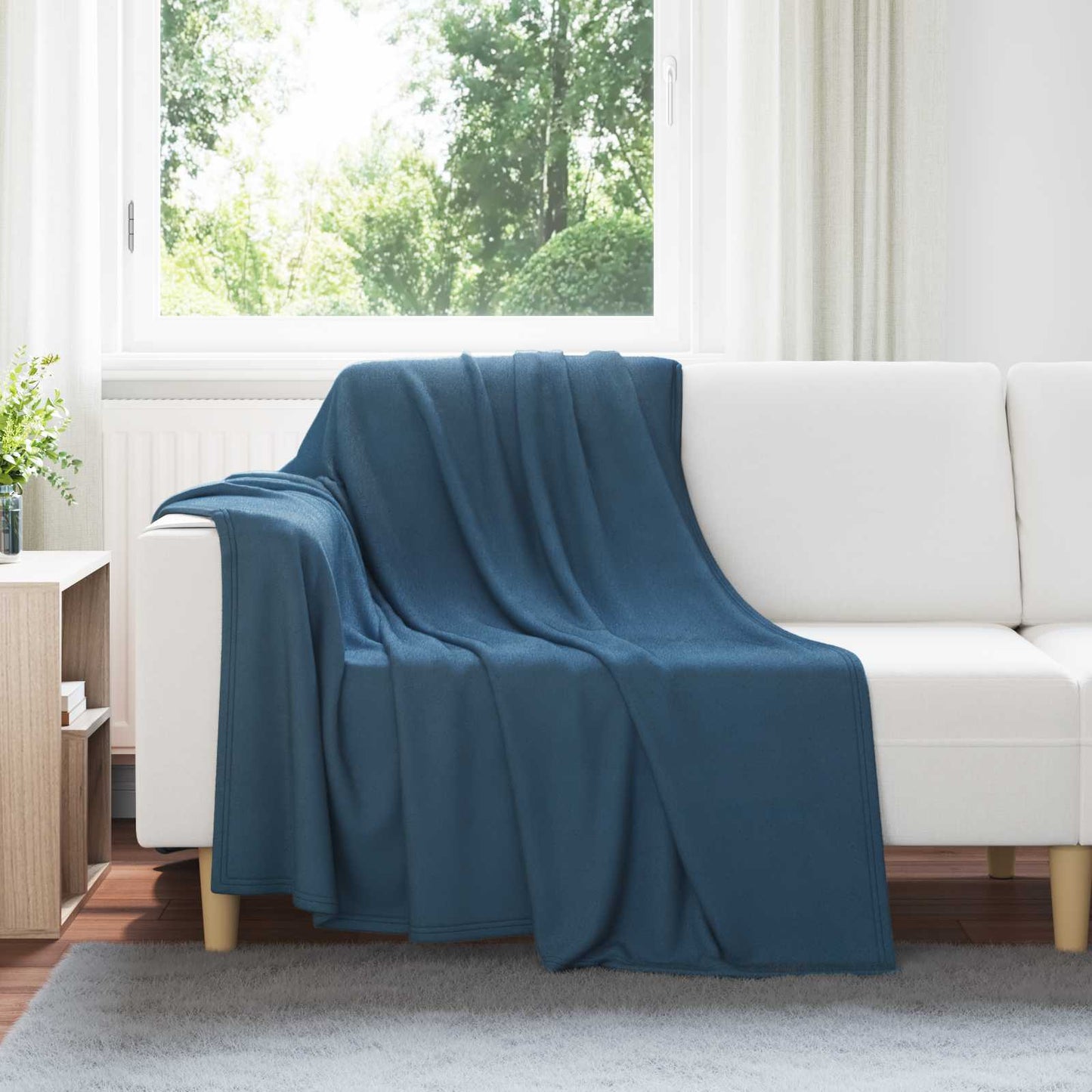 Wohndecken 6 pcs Marineblau 200 x 150 cm Fleece