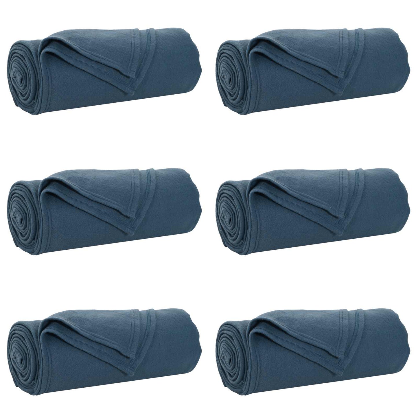 Wohndecken 6 pcs Marineblau 200 x 150 cm Fleece