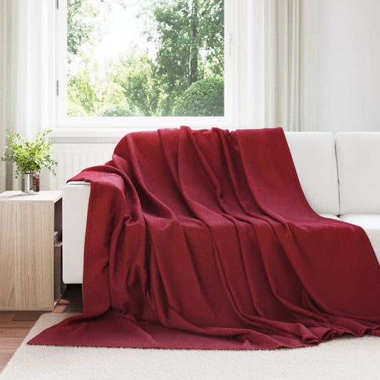 Wohndecken 6 pcs Bordeauxrot 240 x 220 cm Fleece