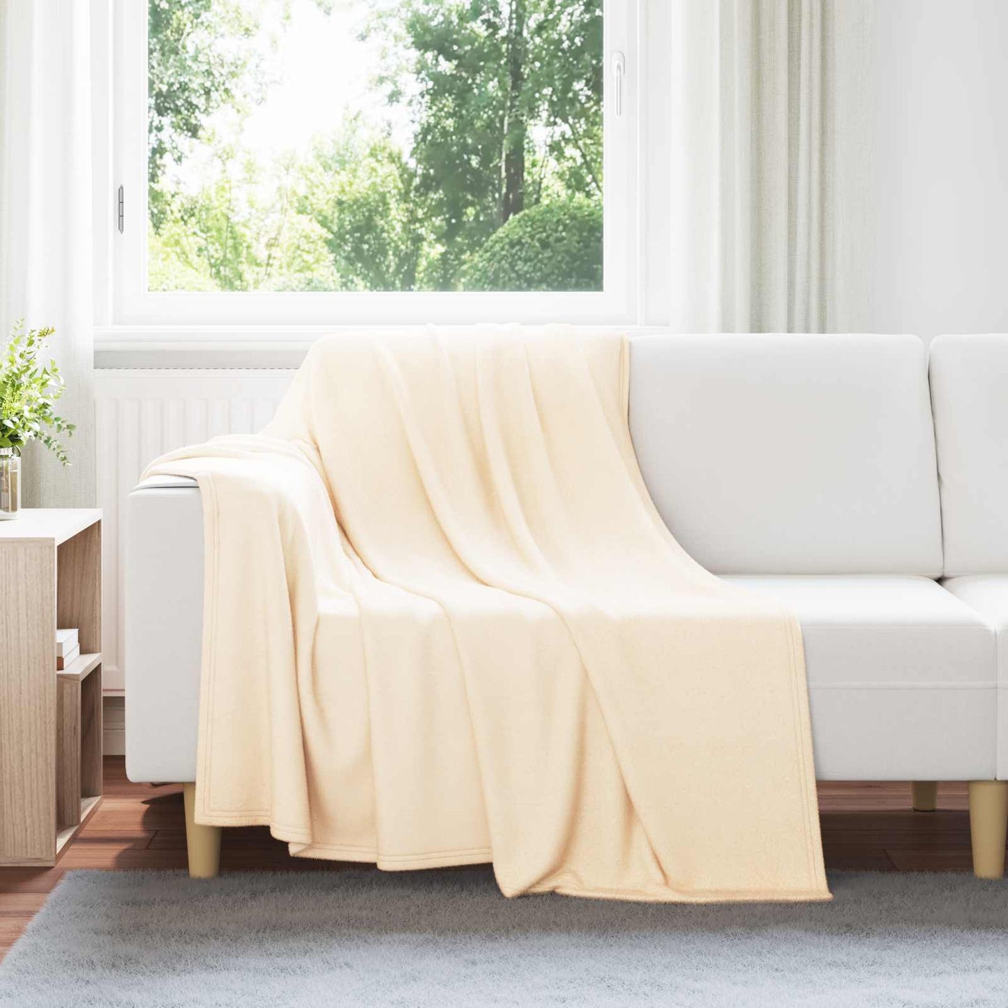 Wohndecken 6 pcs Creme 200 x 150 cm Fleece