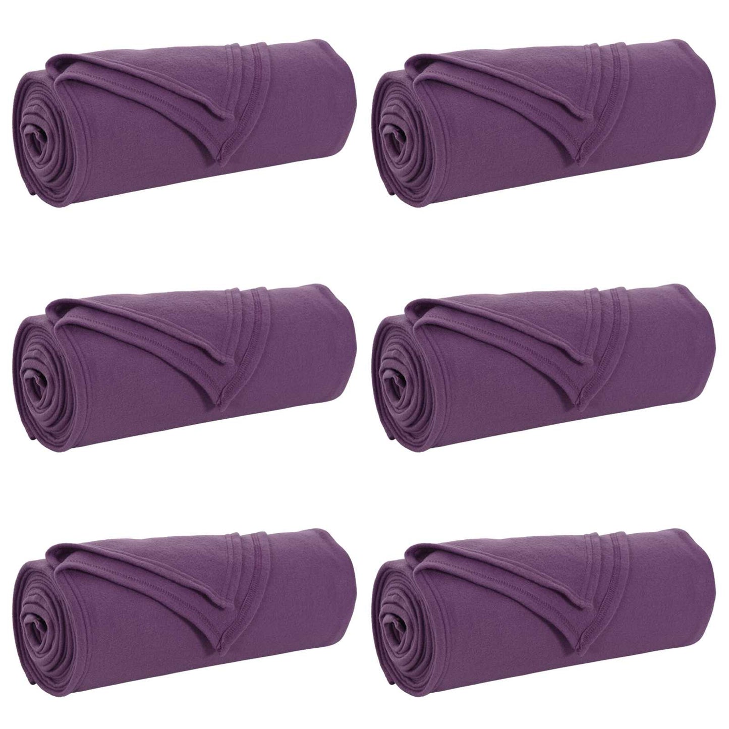 Wohndecken 6 pcs Lila 170 x 130 cm Fleece