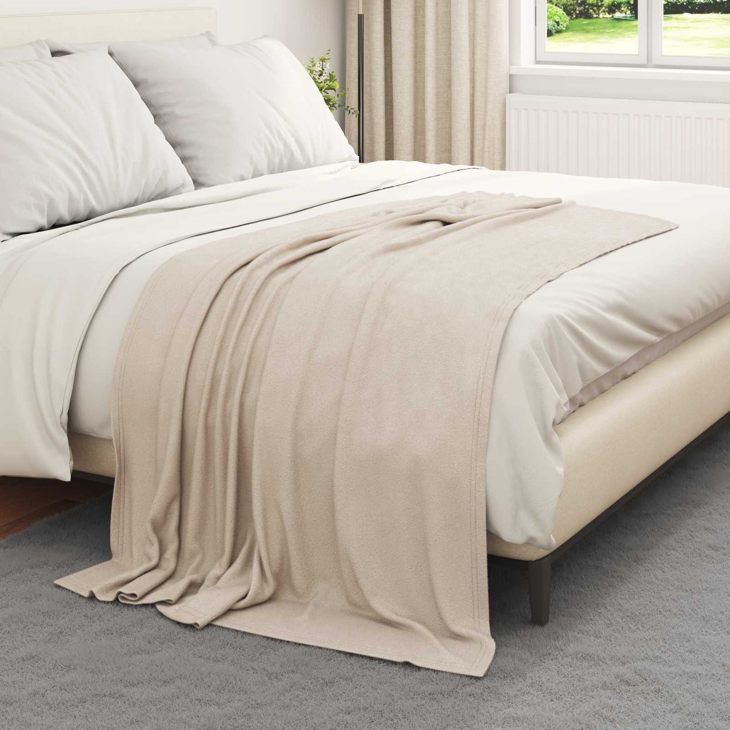 Wohndecken 24 pcs Beige 170 x 130 cm Fleece