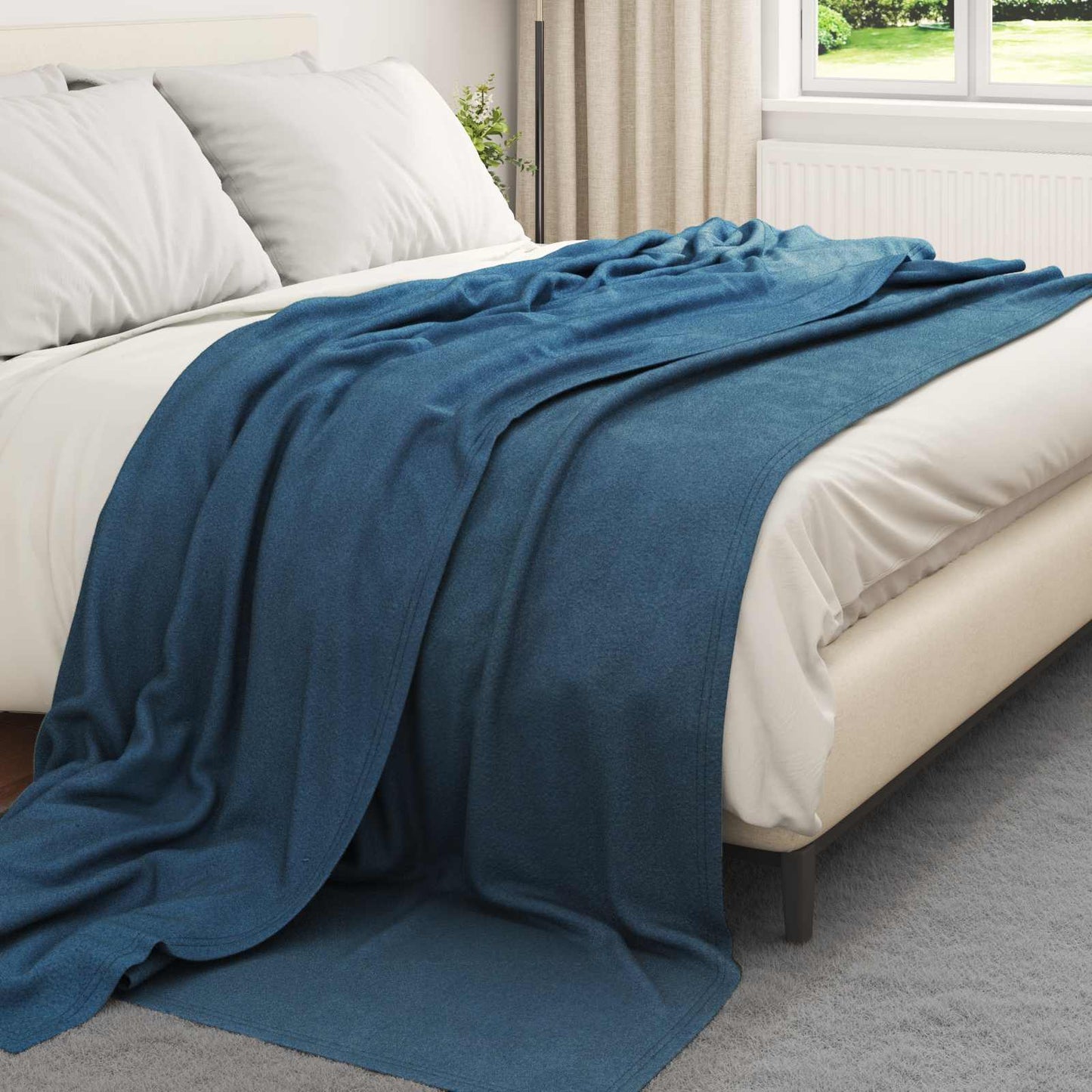 Blankets 24 pcs Navy 240 x 220 cm Fleece