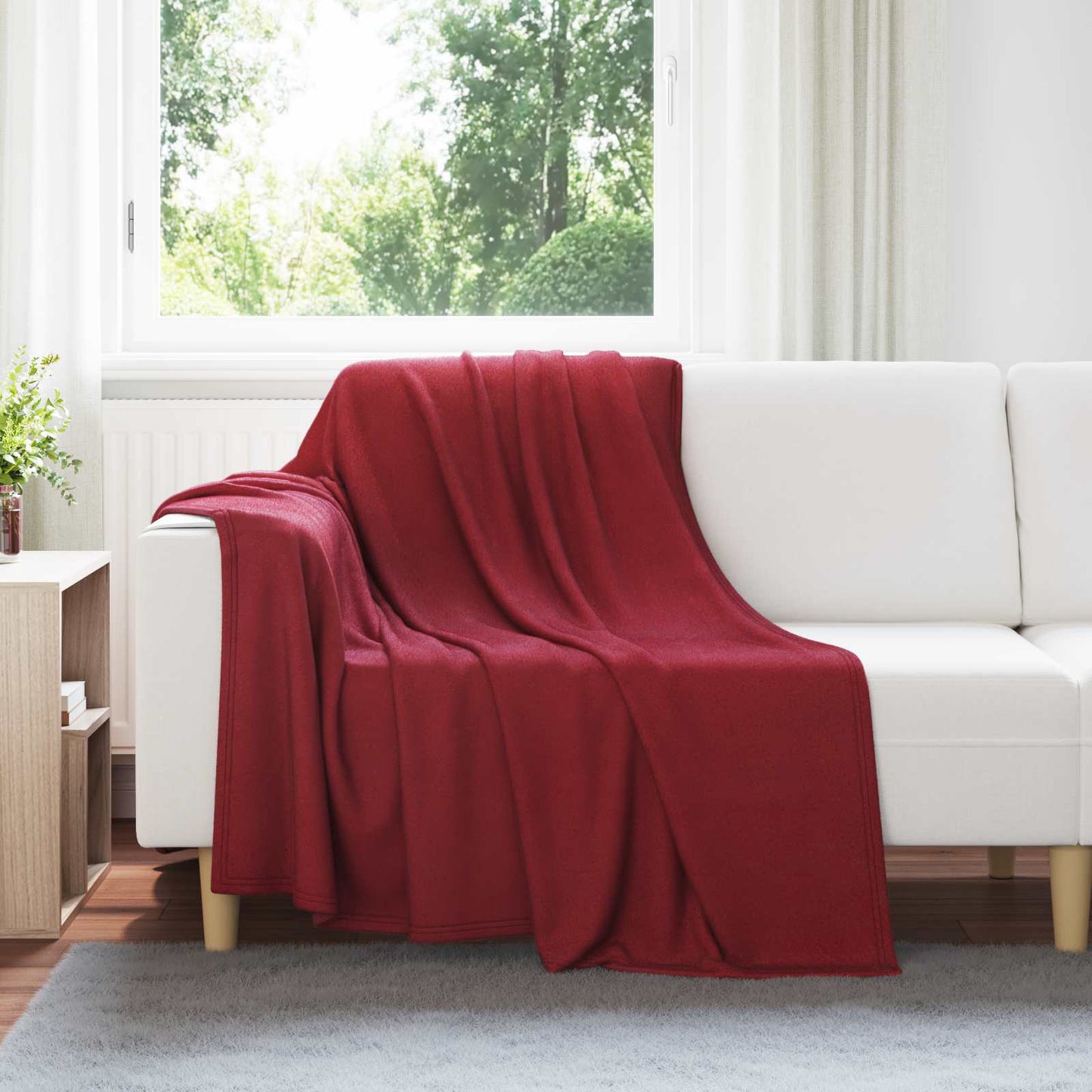 Wohndecken 24 pcs Bordeauxrot 200 x 150 cm Fleece