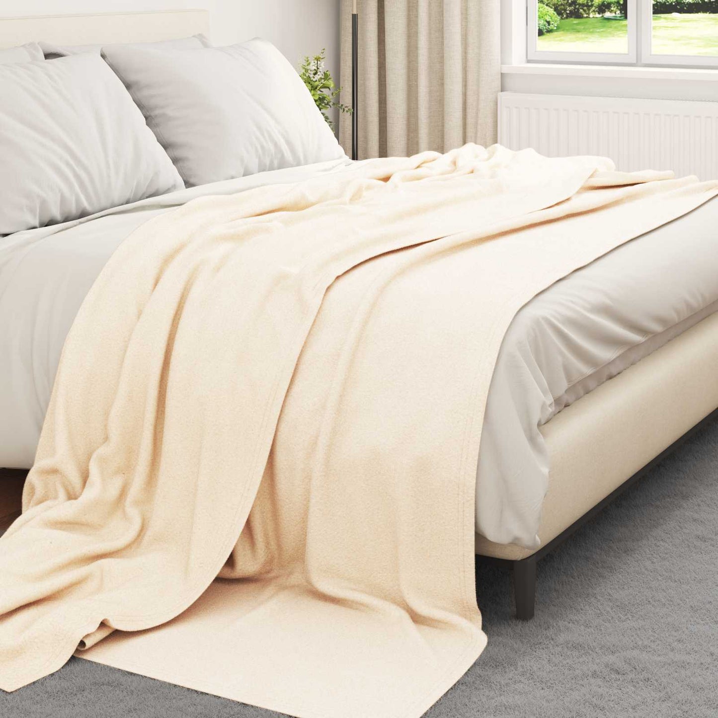 Wohndecken 24 pcs Creme 270 x 240 cm Fleece