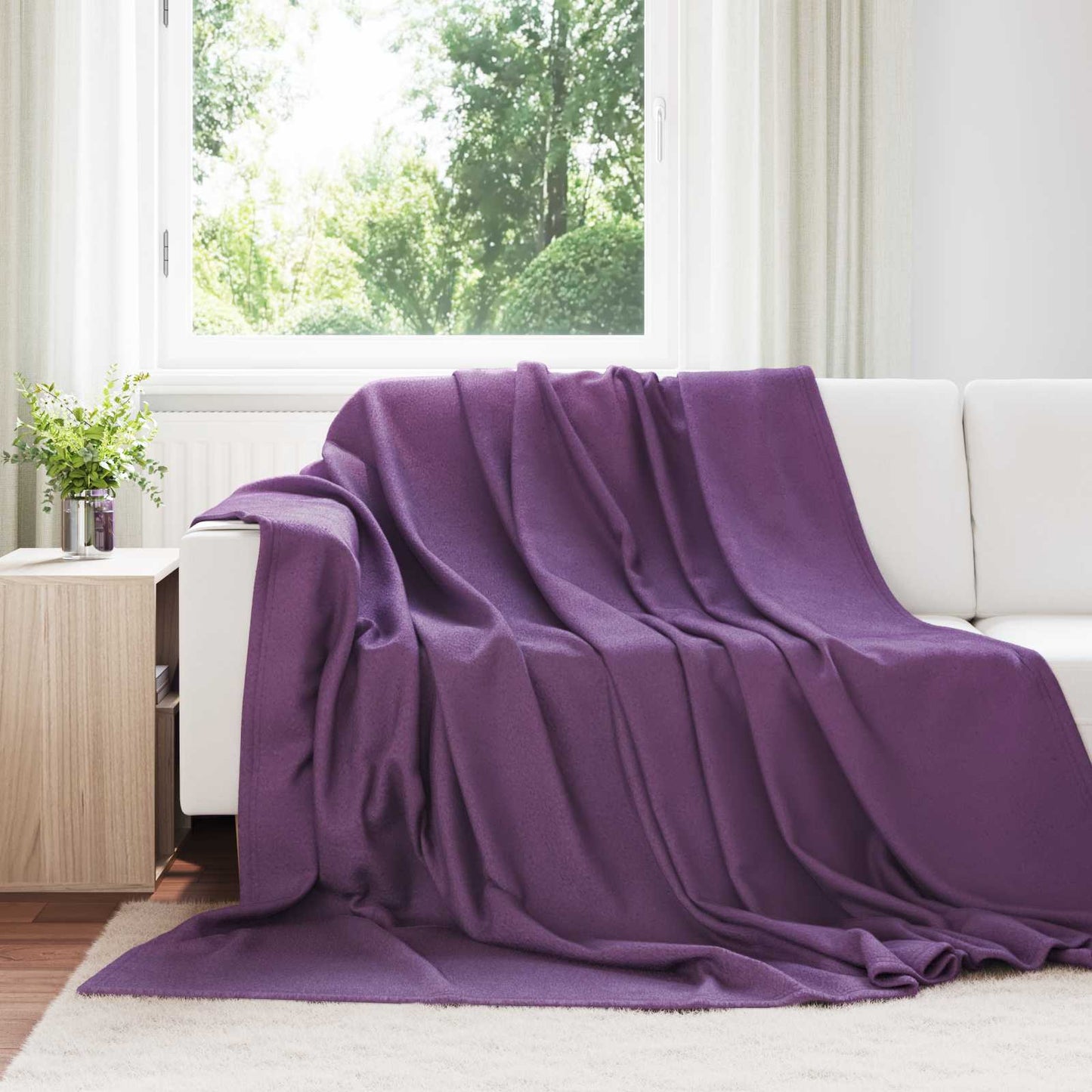 Wohndecken 24 pcs Lila 270 x 240 cm Fleece