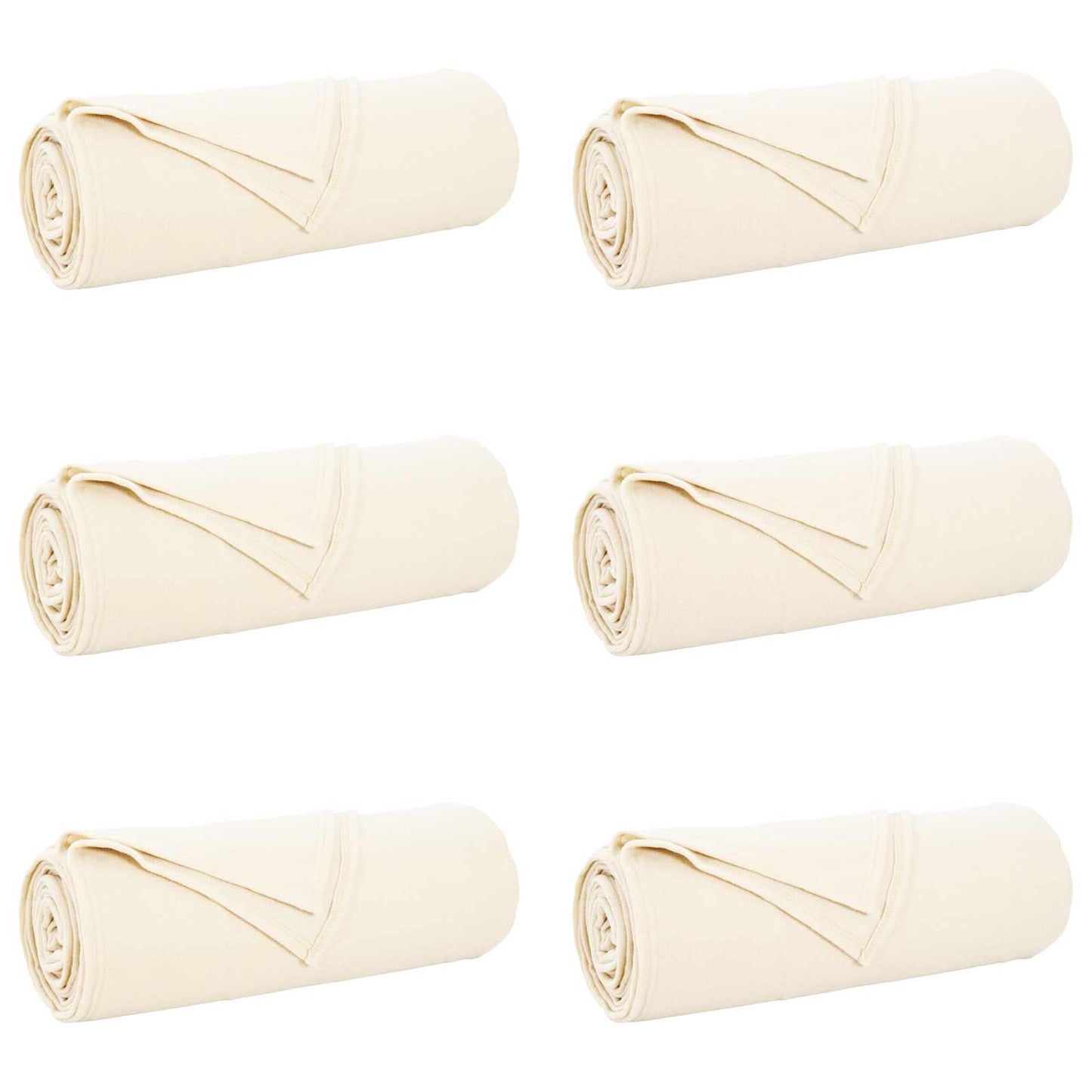 Wohndecken 6 pcs Creme 210 x 140 cm Fleece