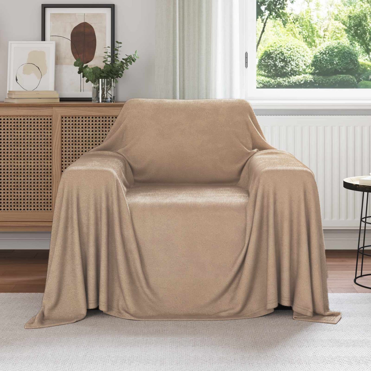 Throws 6 pcs Camel 210 x 140 cm Fleece