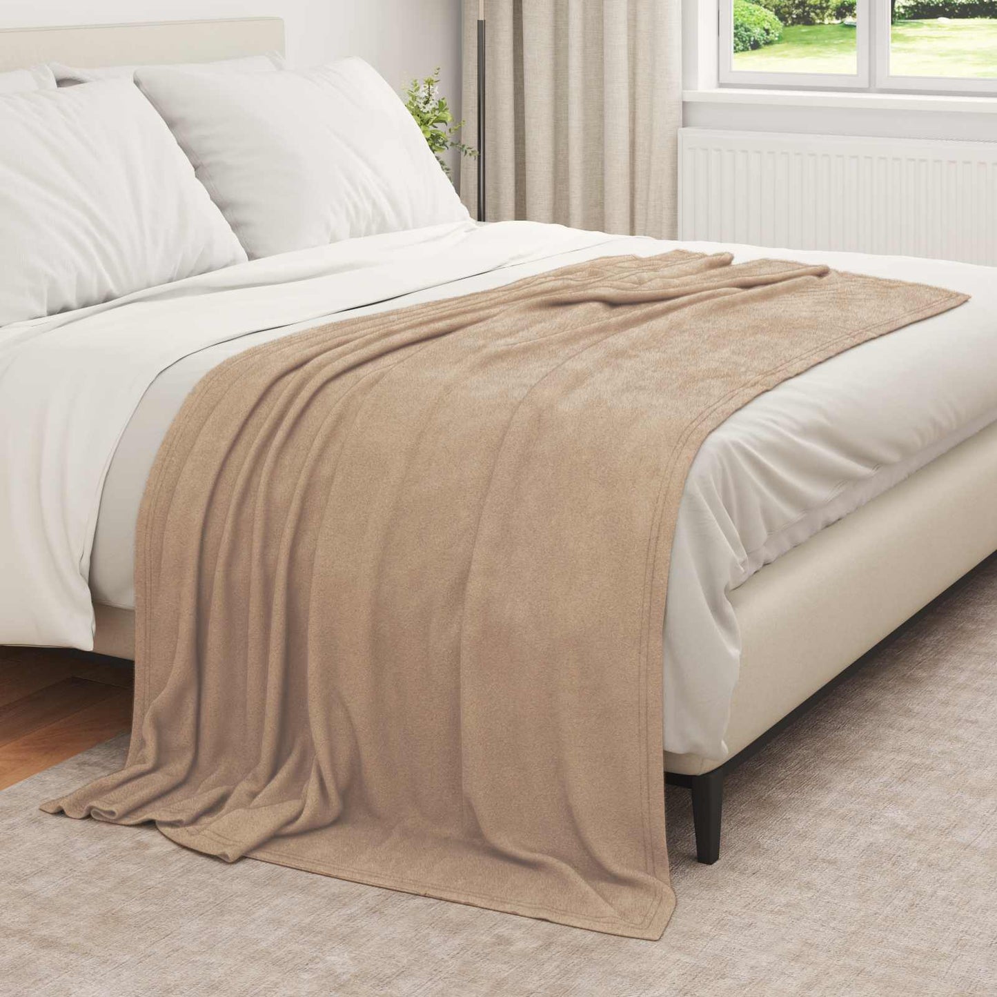 Throws 6 pcs Camel 210 x 140 cm Fleece