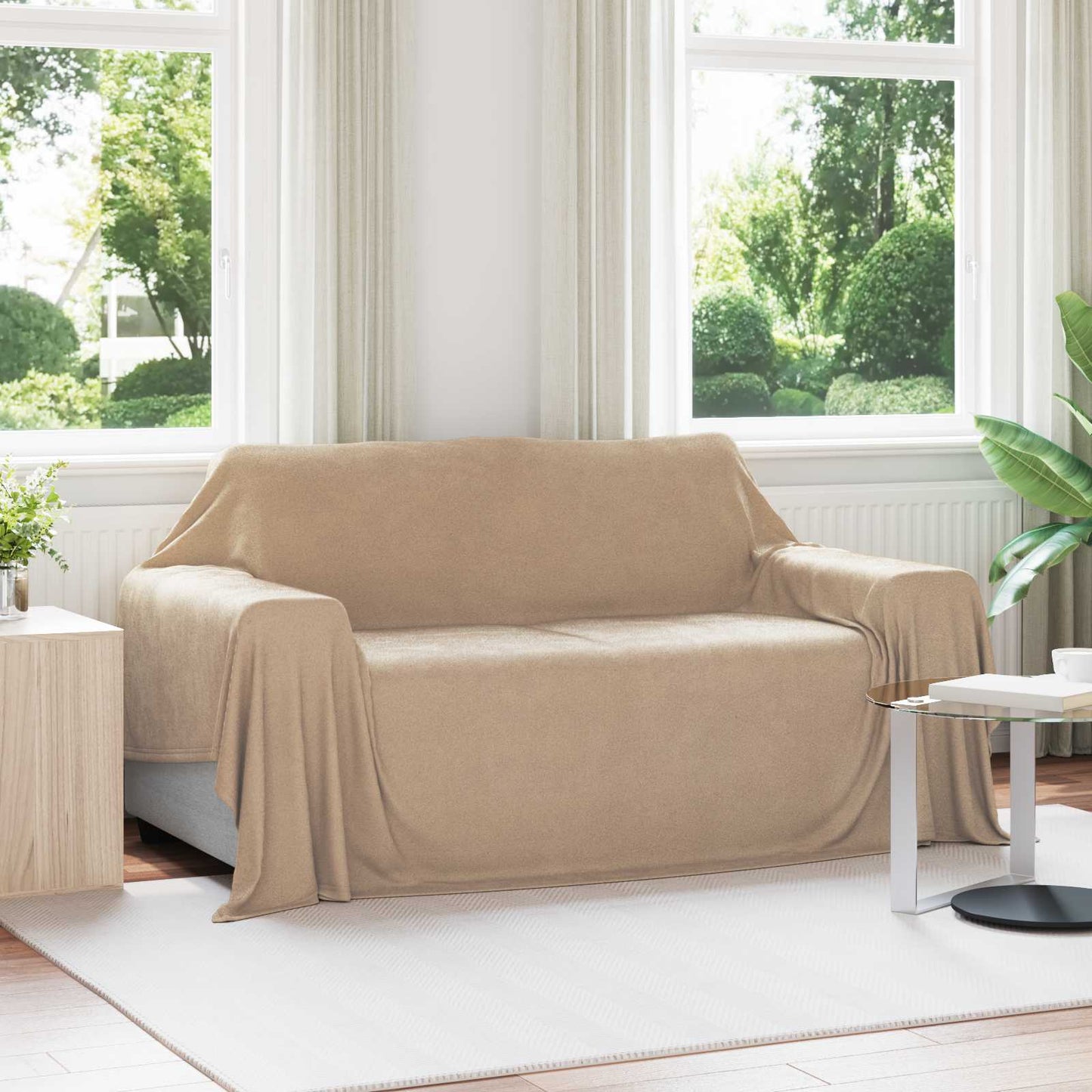 Couvertures 6 pcs Chameau 280 x 210 cm Polaire