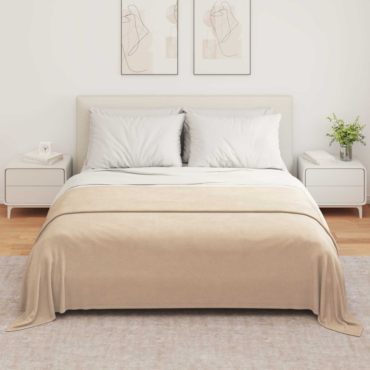 Couvertures 6 pcs Chameau 280 x 210 cm Polaire