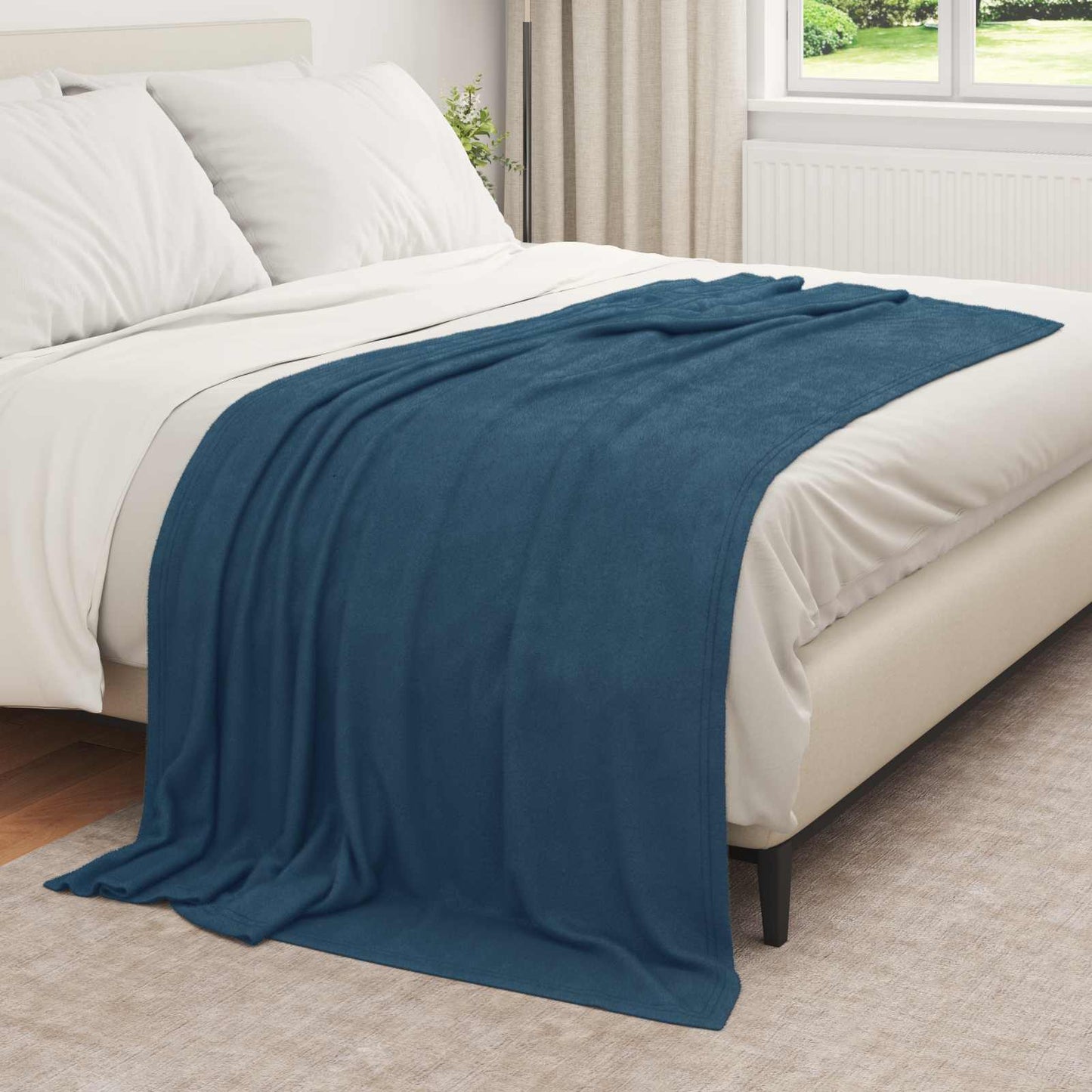 Wohndecken 6 pcs Marineblau 210 x 140 cm Fleece