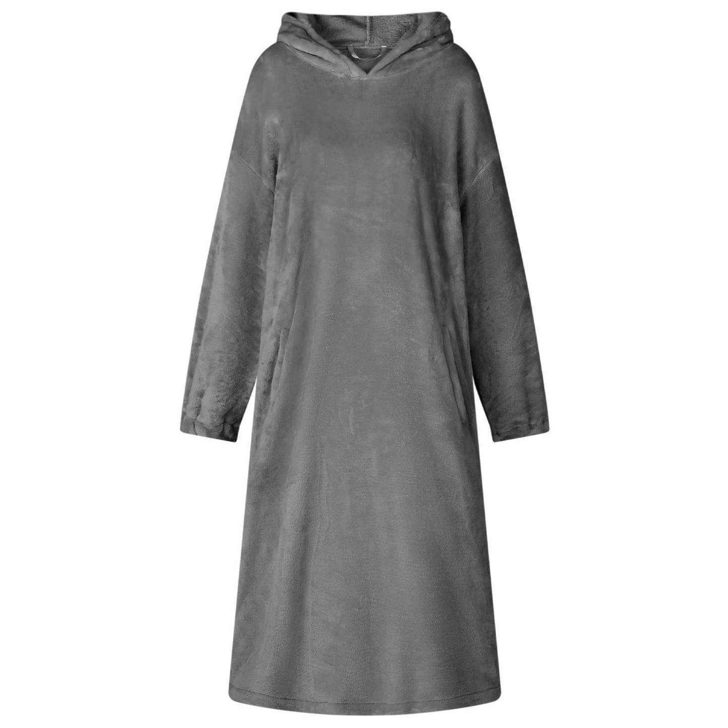 Decken-Hoodie Dunkelgrau S Flanell