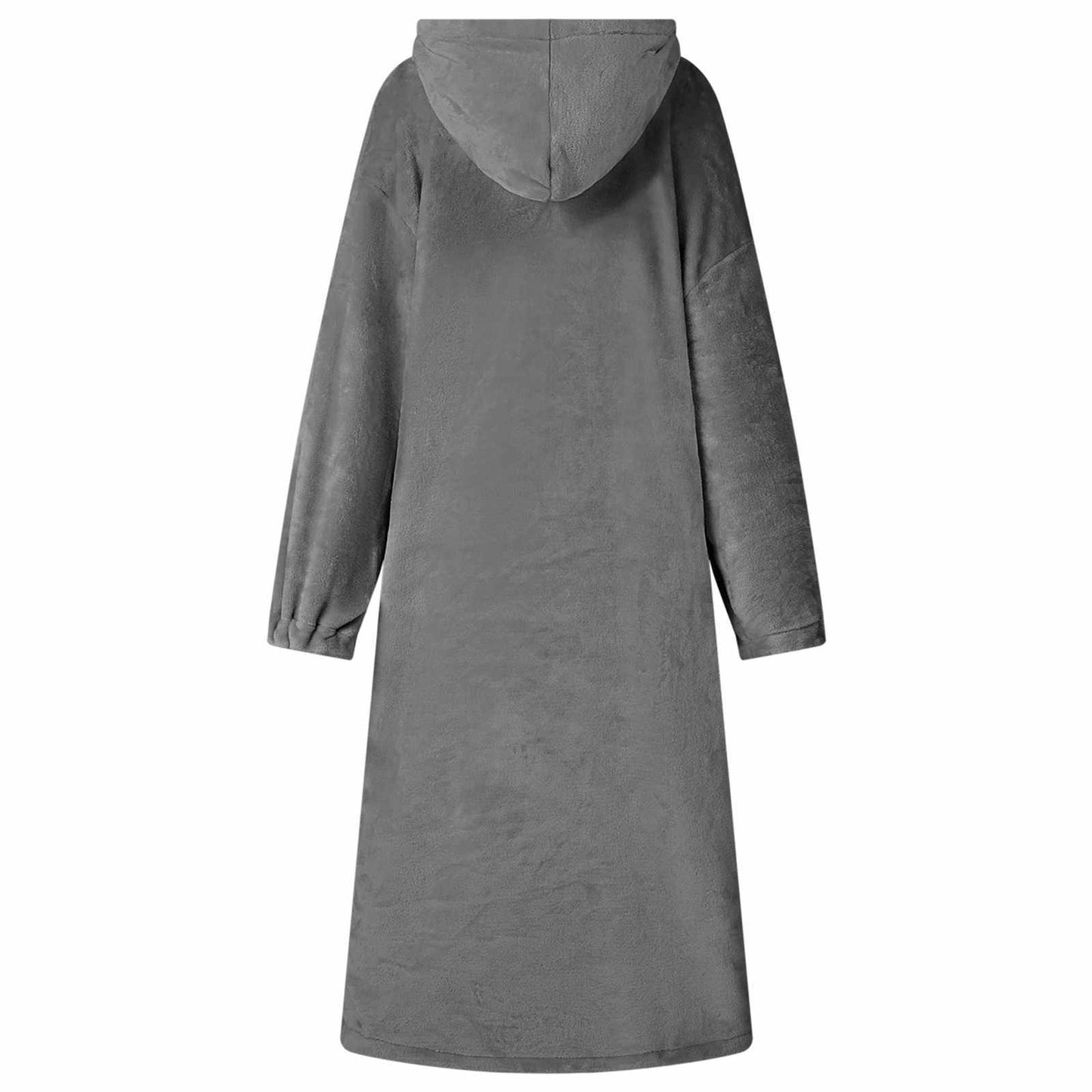 Sweat à capuche couverture gris foncé L flanelle