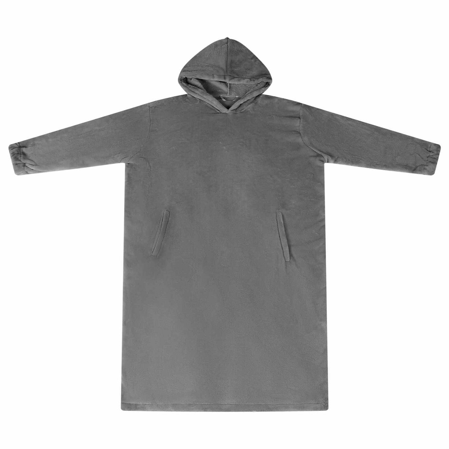 Sweat à capuche couverture gris foncé L flanelle