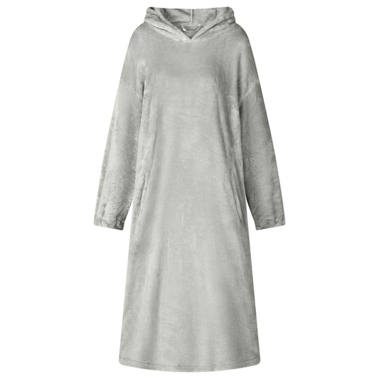 Decken-Hoodie Grau M Flanell