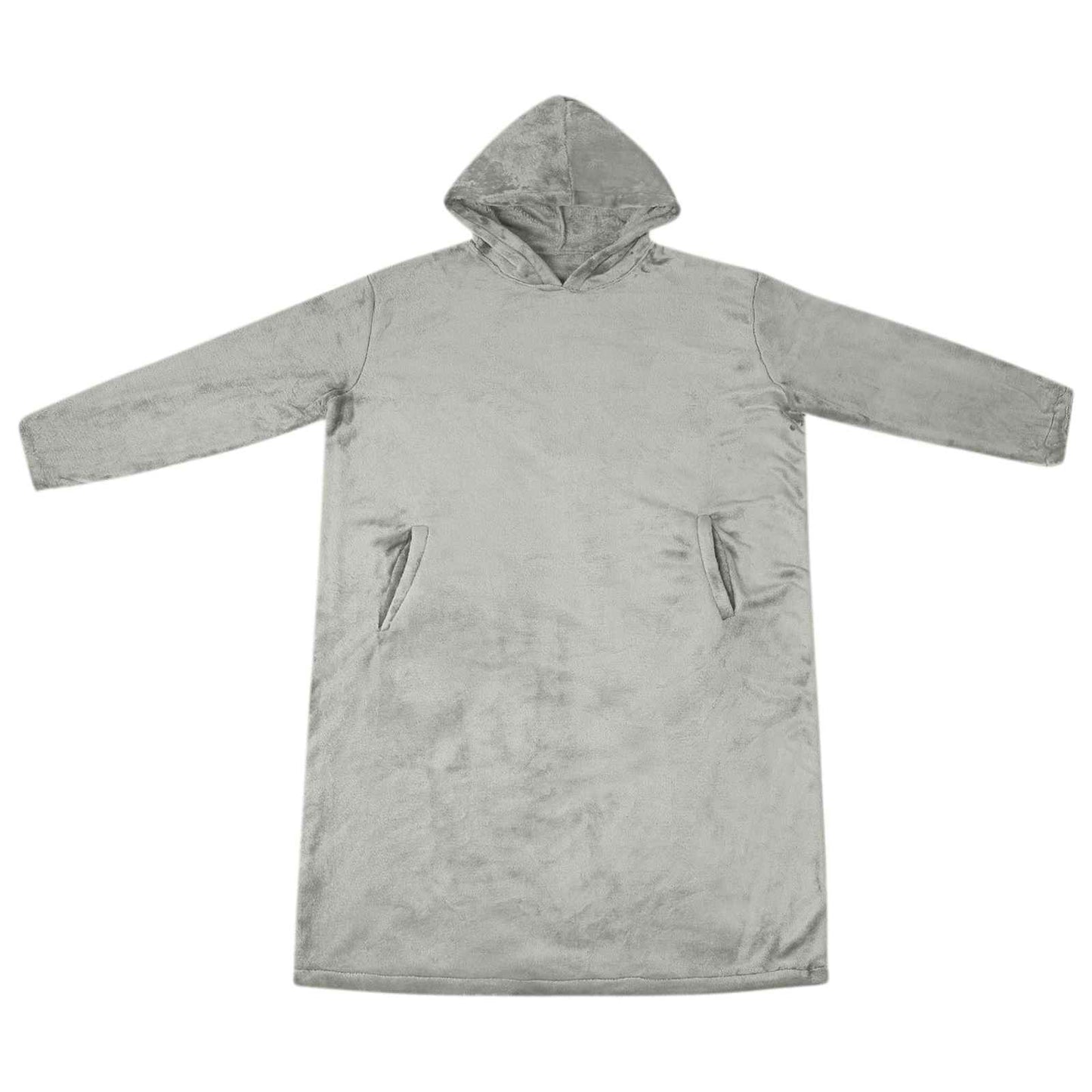 Couverture-Sweat à Capuche Gris M Flanelle