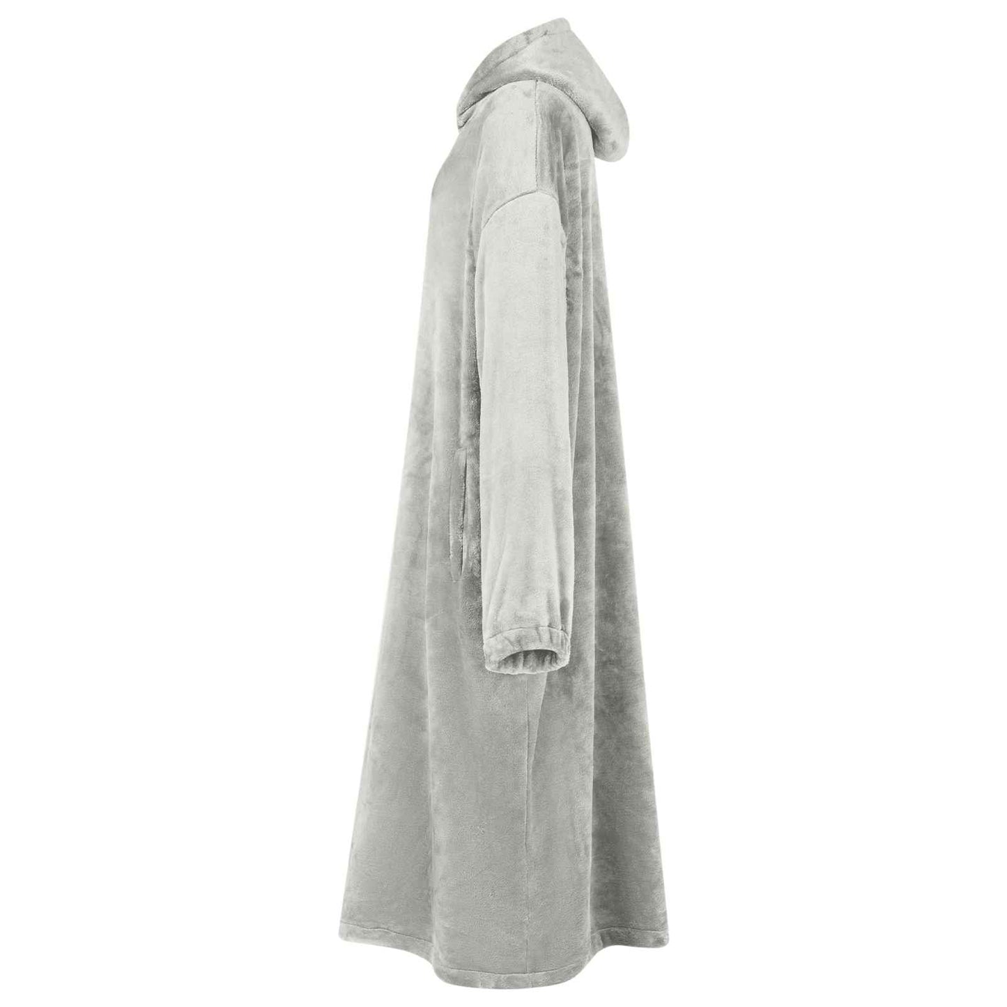 Couverture-Sweat à Capuche Gris M Flanelle