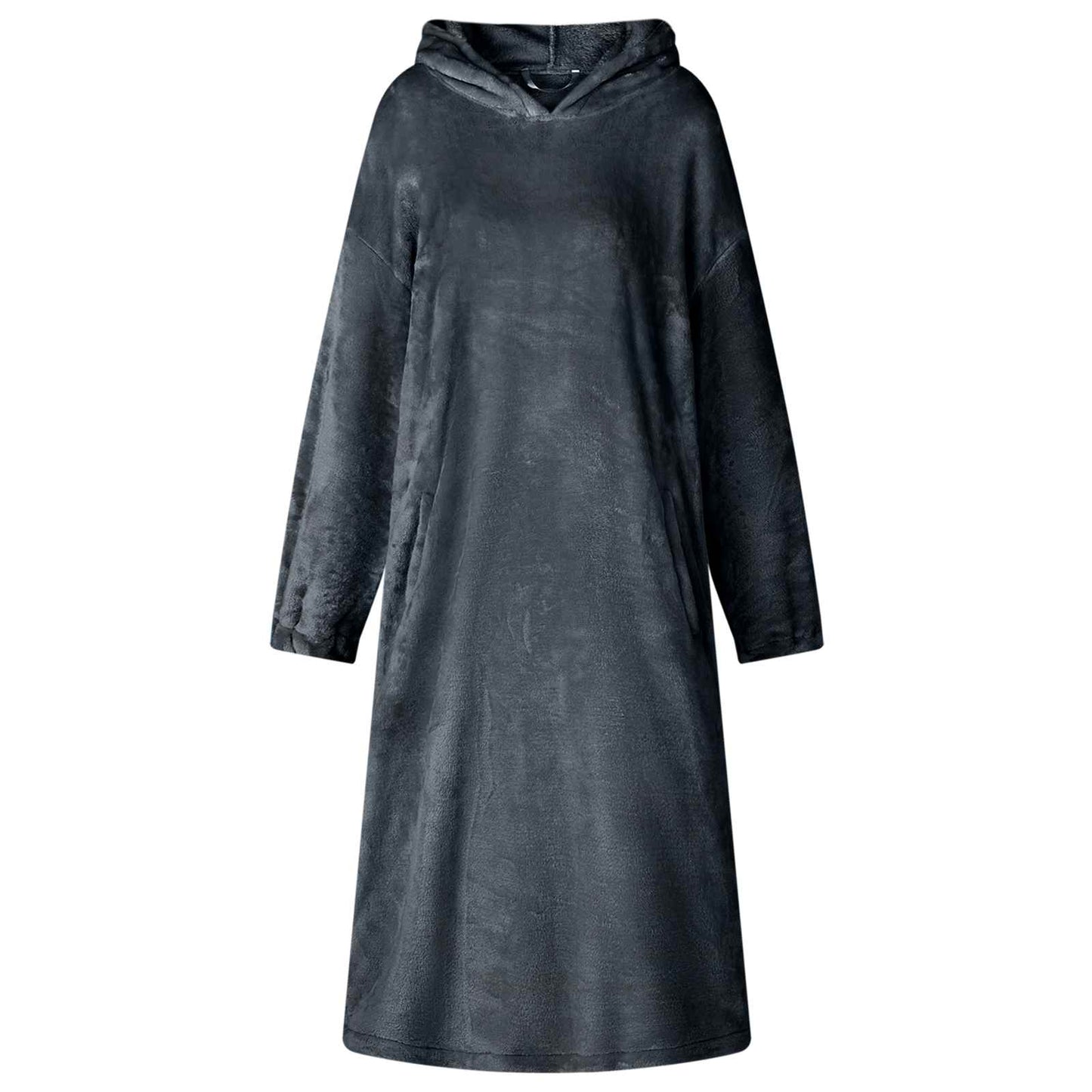 Hoodie Blanket Navy L Flannel