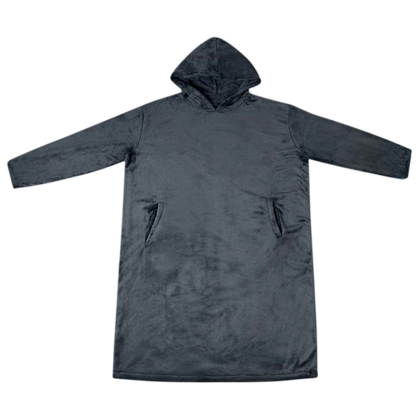 Hoodie Blanket Navy L Flannel