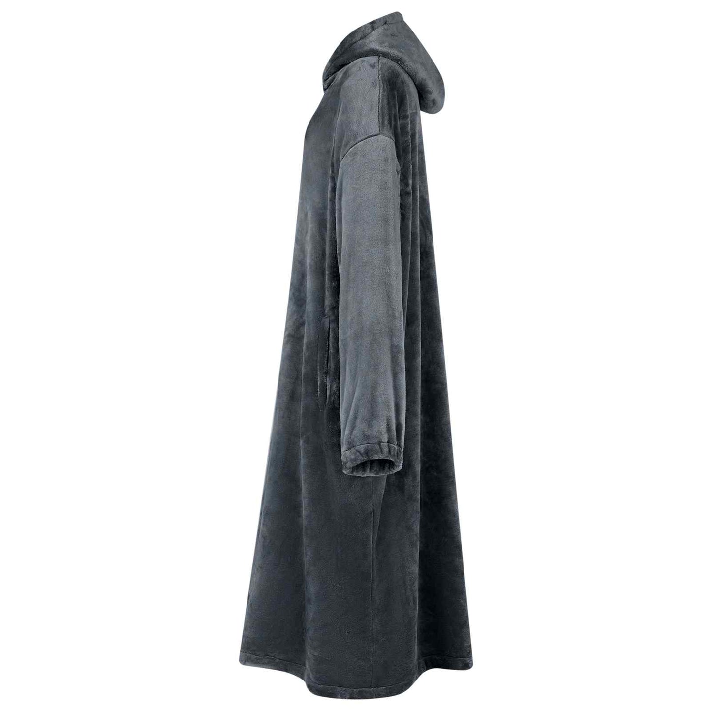 Hoodie Blanket Navy L Flannel
