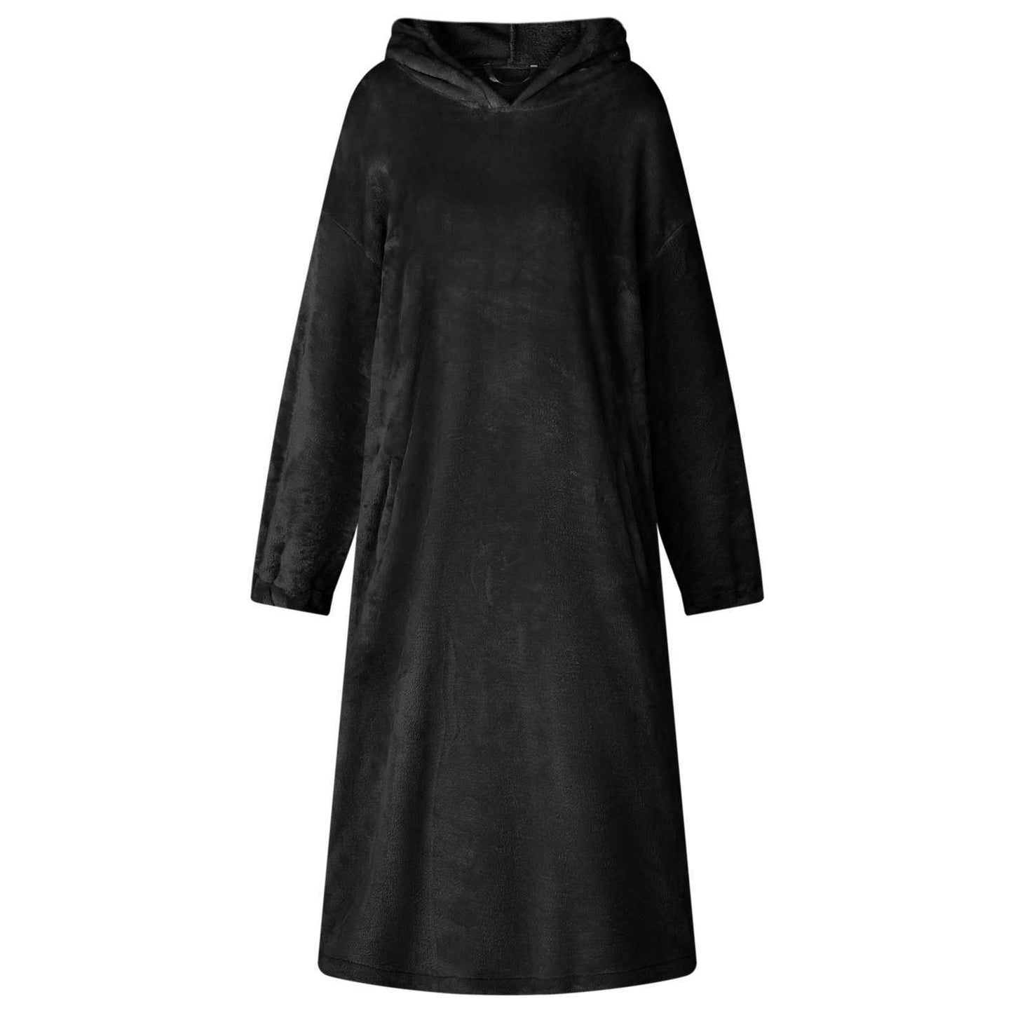 Blanket Hoodie Black L Flannel
