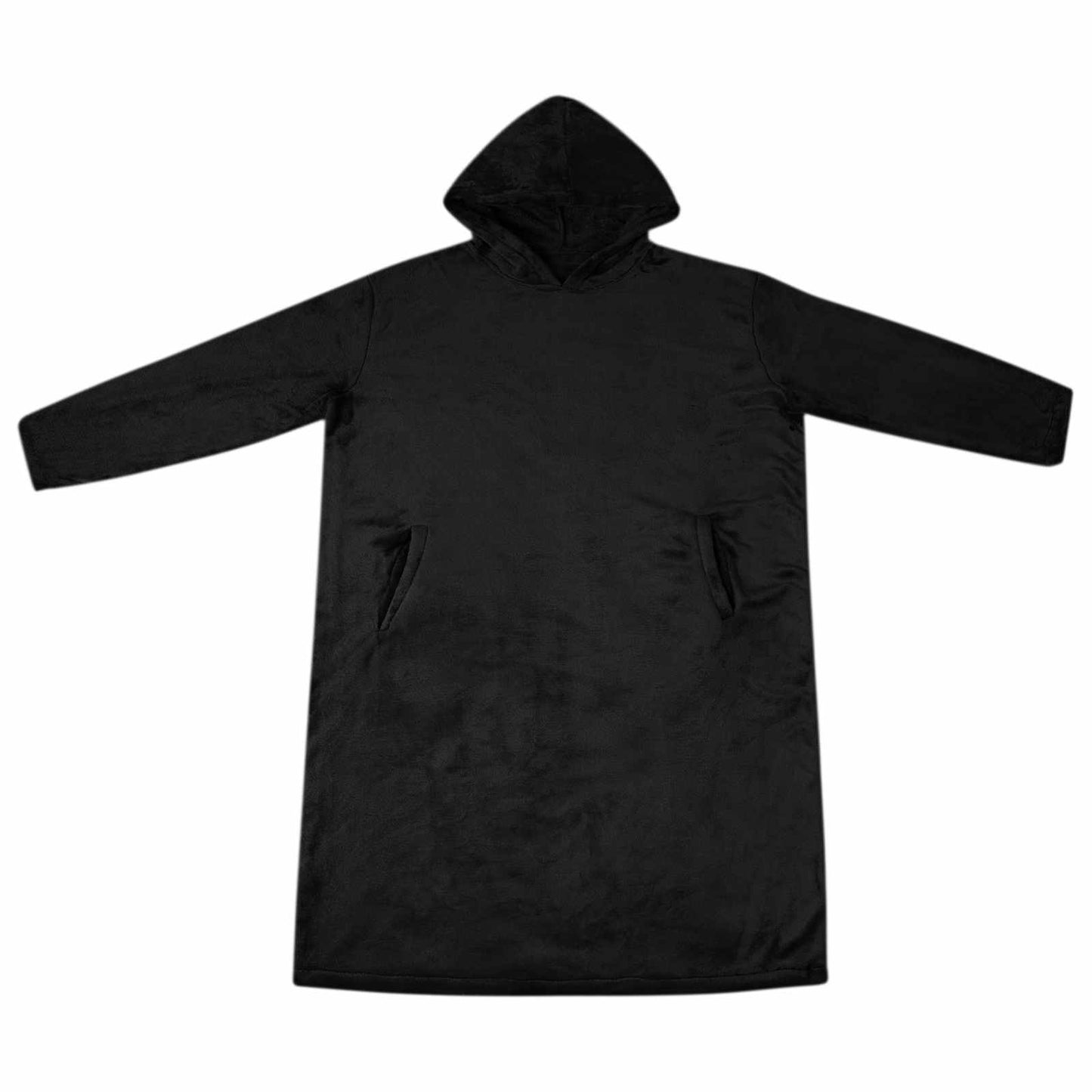 Blanket Hoodie Black L Flannel