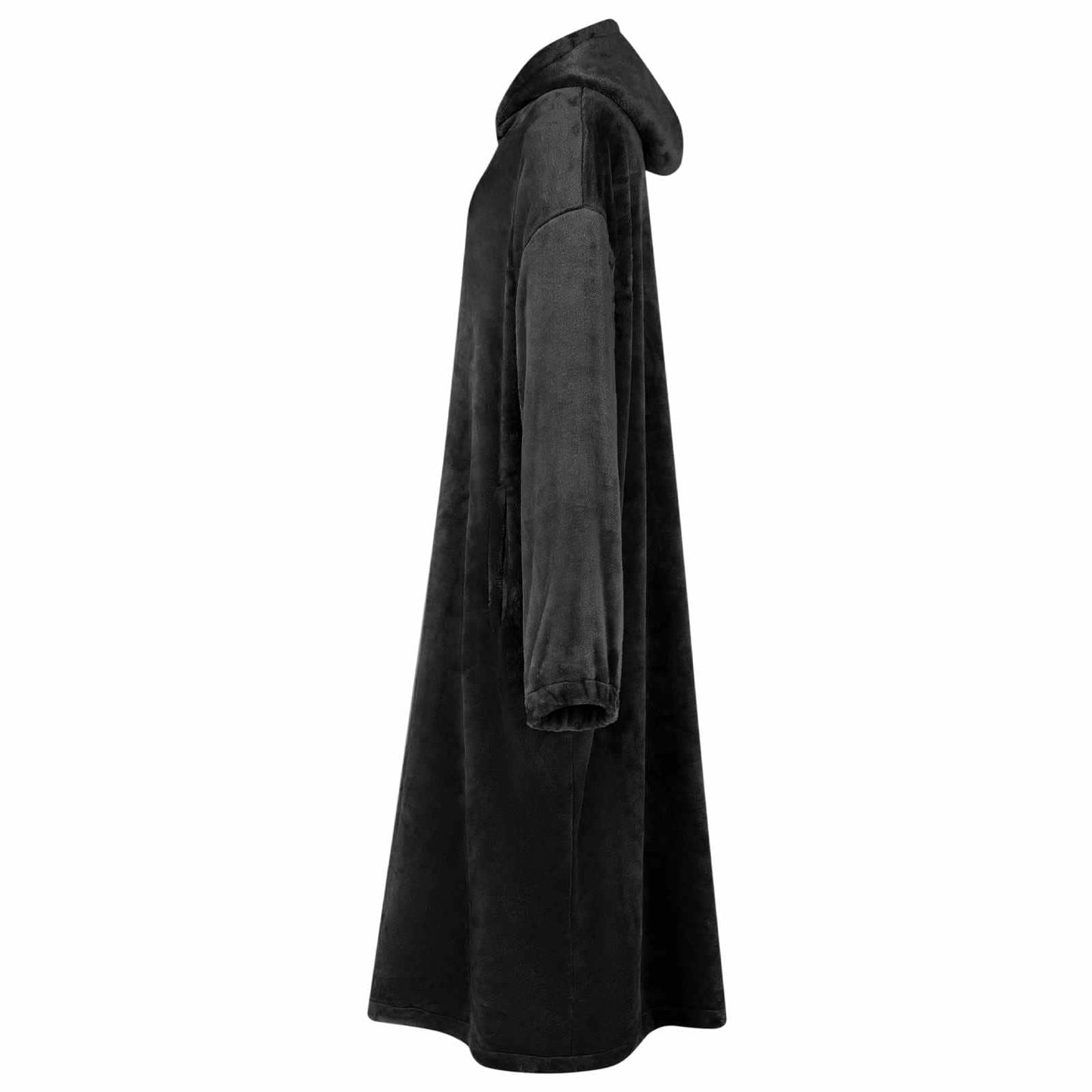 Blanket Hoodie Black L Flannel